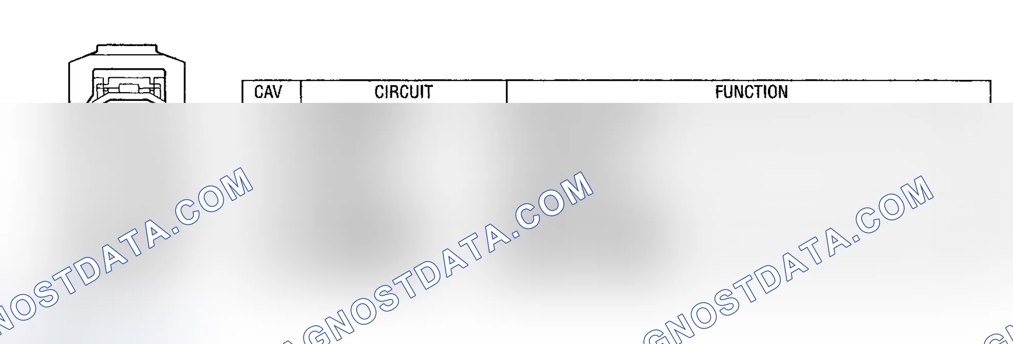 Scheme 306: ACCELERATOR PEDAL POSITION SENSOR CONNECTOR END VIEW