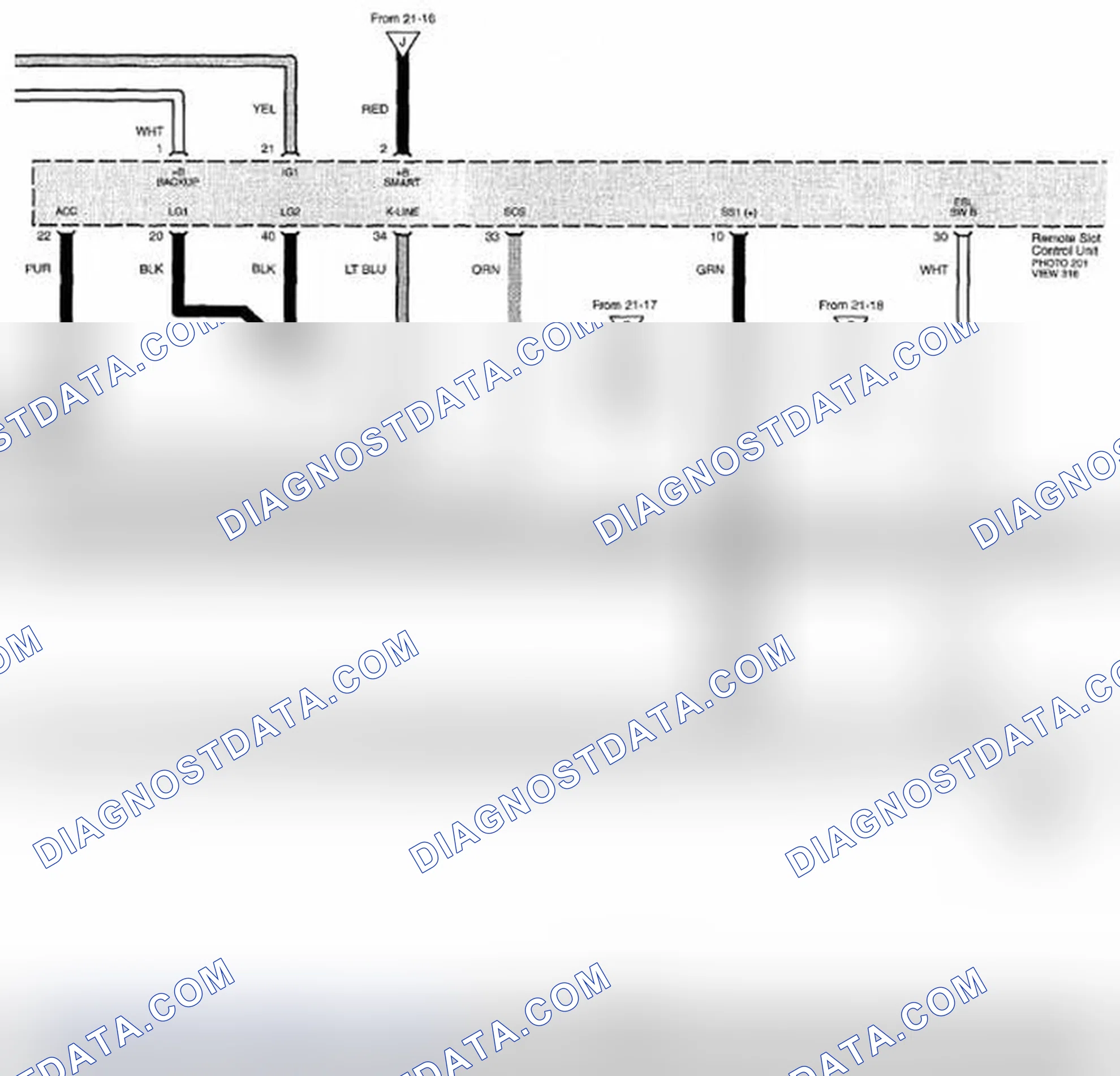 Scheme 208: Starting System Circuit Diagram - M/T: Keyless Access (Page 21-21)
