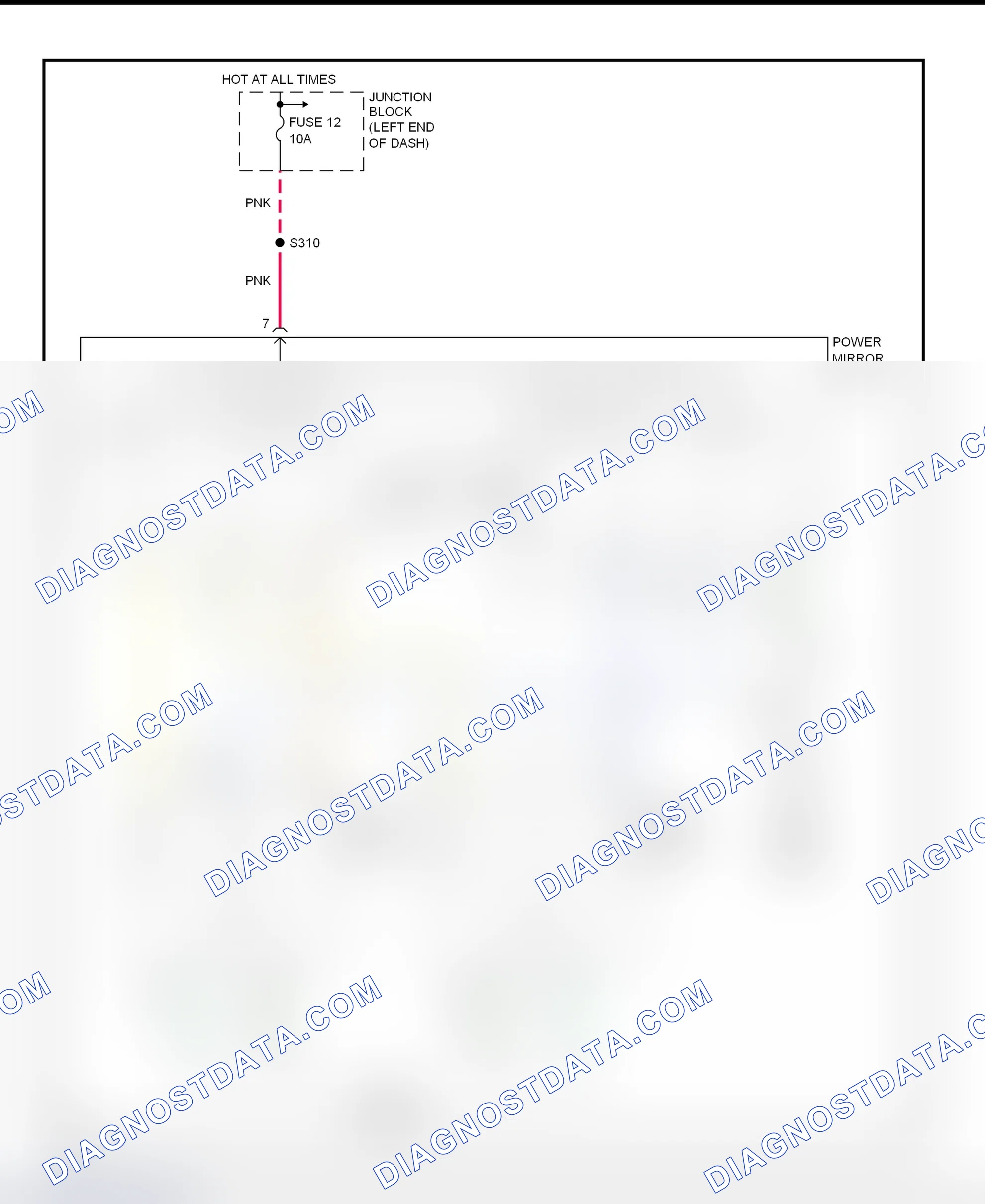 Scheme 3: Power Mirror System Wiring Diagram (Ram Pickup)