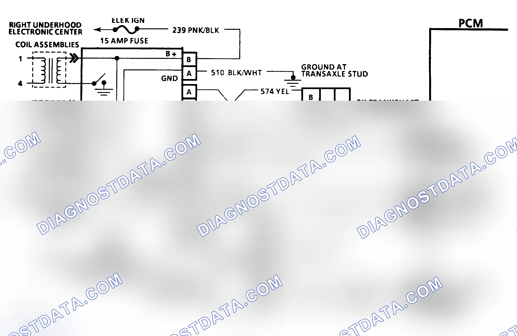Scheme 78: Code P0321 Schematic (3.4L) Ignition Control 24X Signal Circuit Error