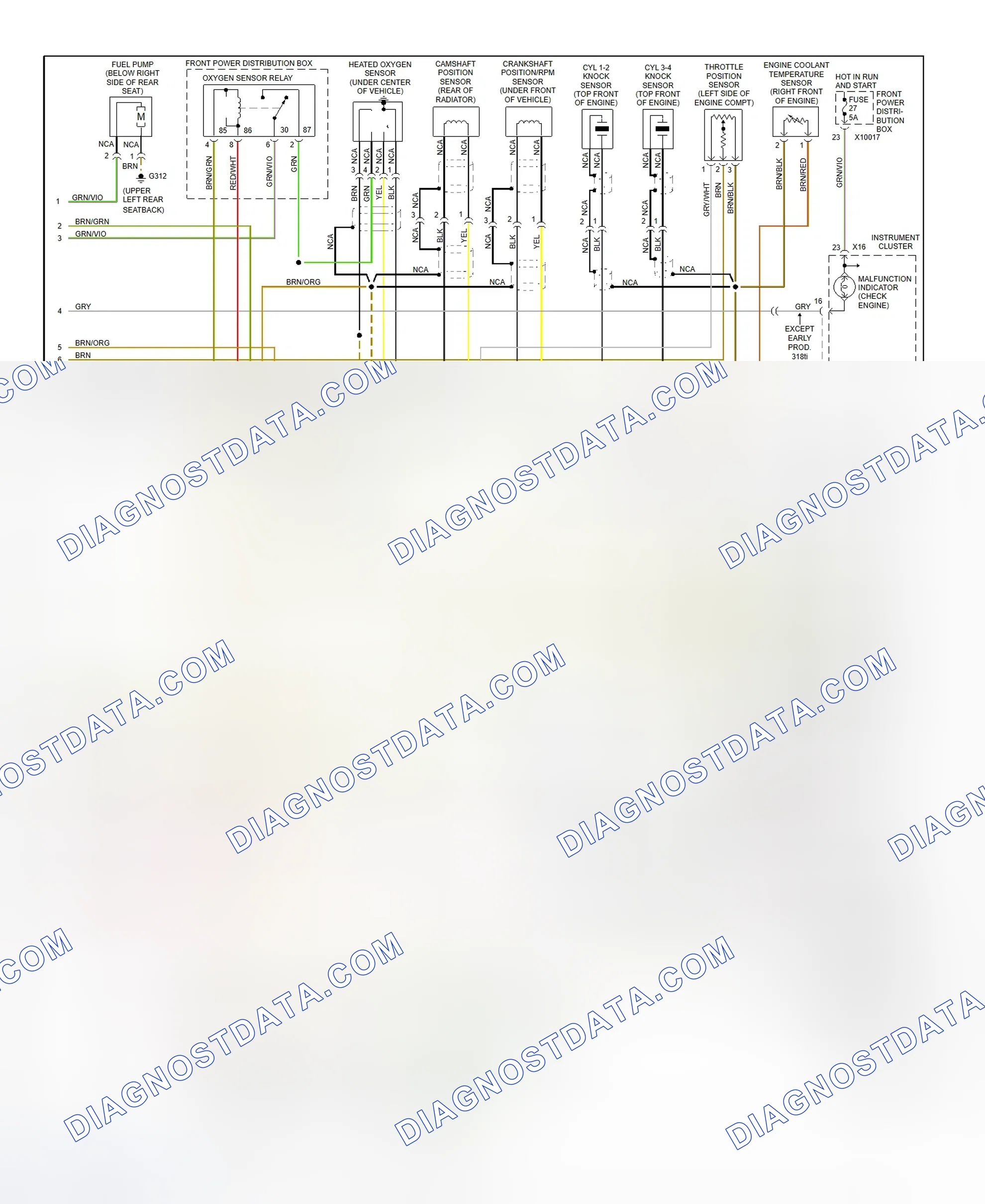 Scheme 2: Wiring Diagram (318i, 318is, 318iC & 318ti 1.8L - 2 Of 2)