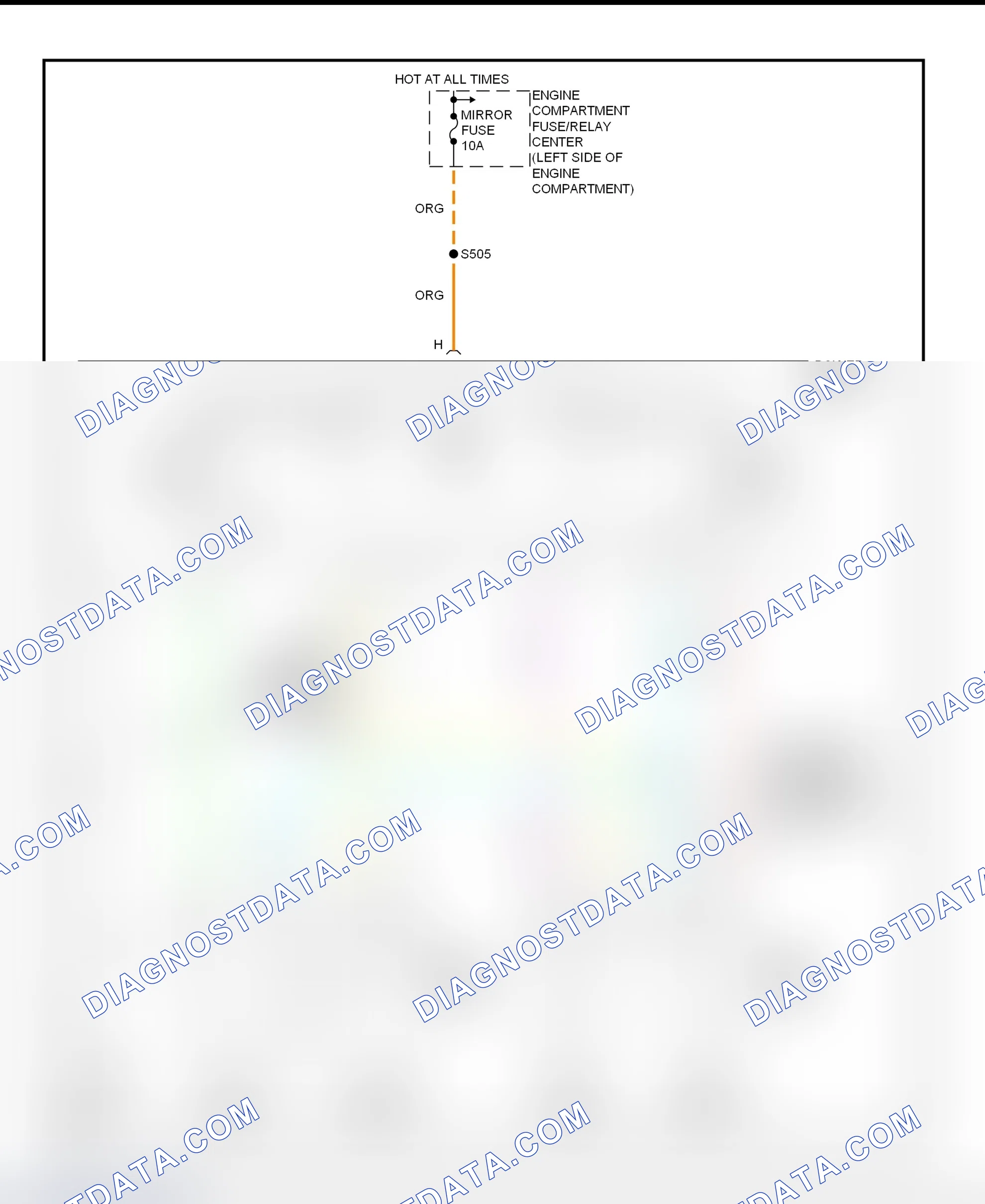 Fig. 5: Power Mirror System Wiring Diagram (Eldorado)