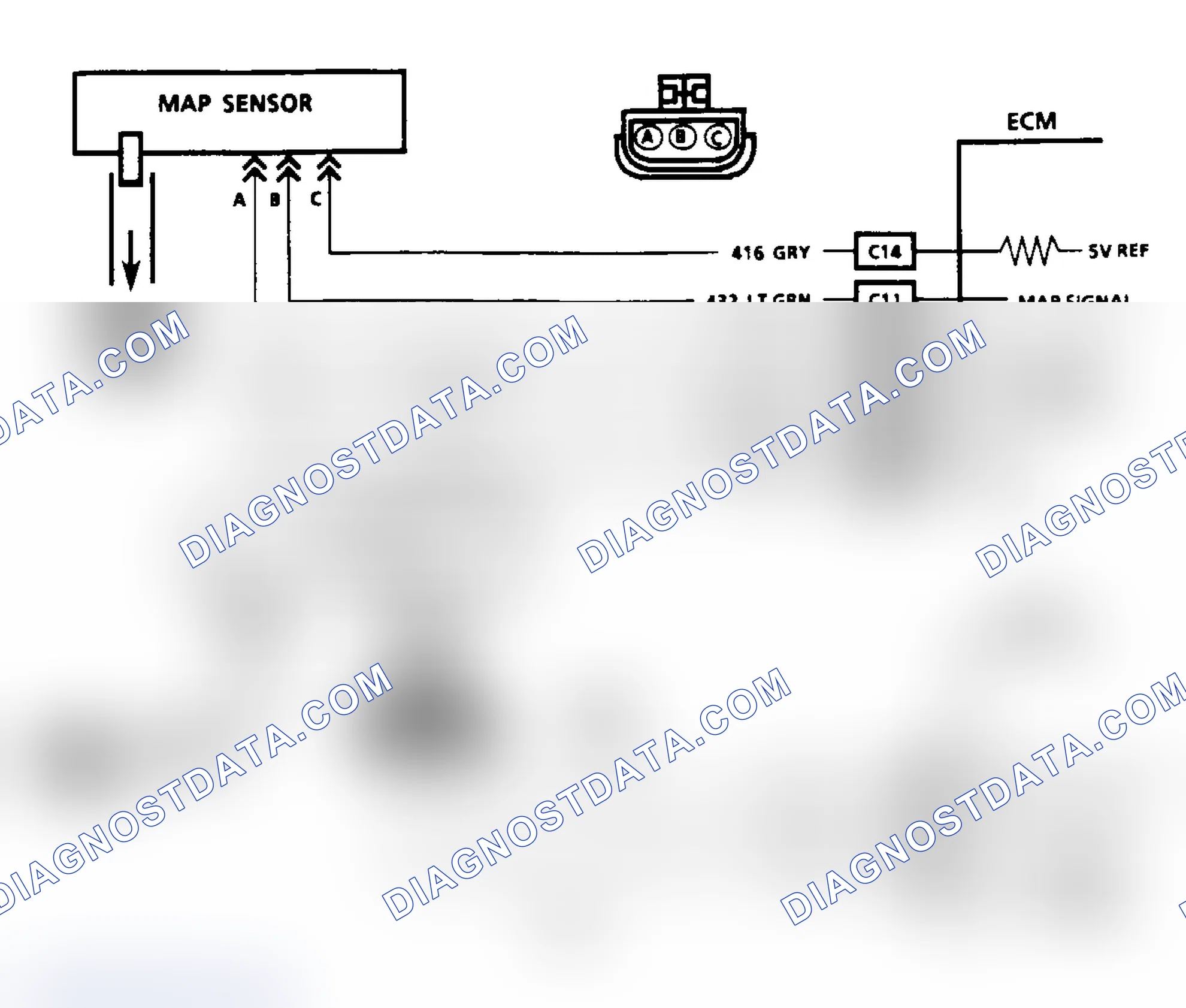 Scheme 66: Code 33: MAP Sensor Signal Voltage High Circuit Diagram