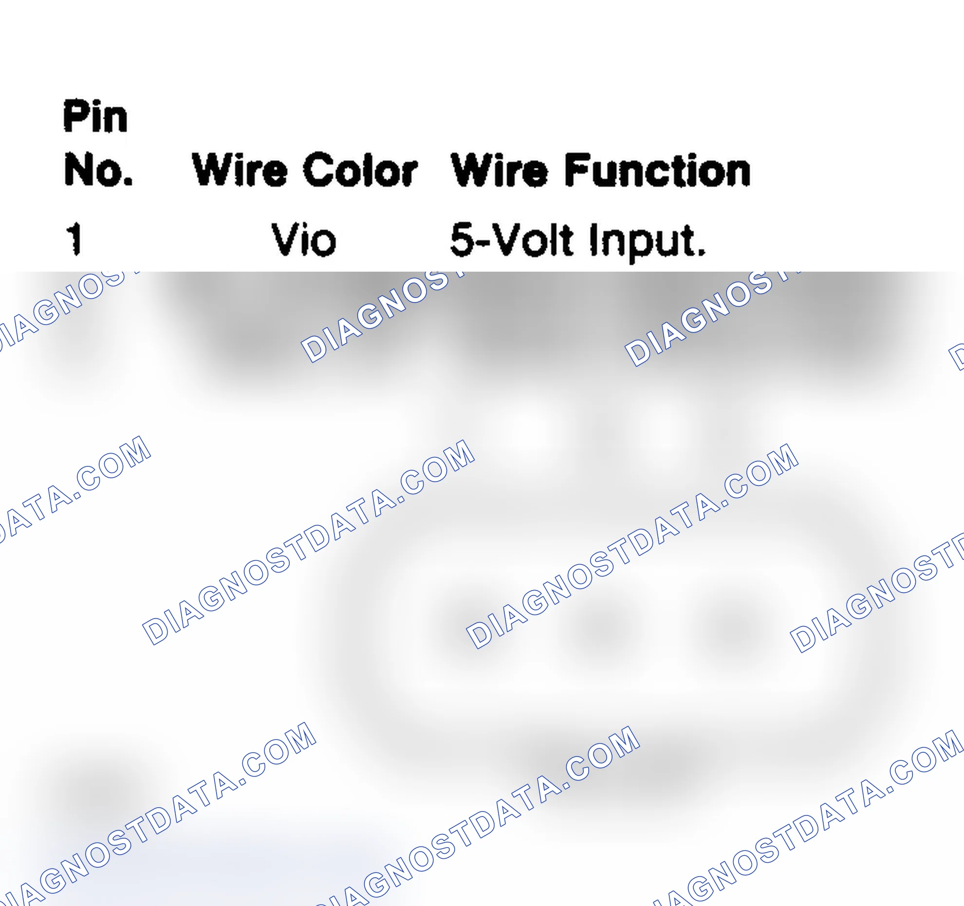 Scheme 117: MAP Sensor Connector Terminals (Non-Turbo)
