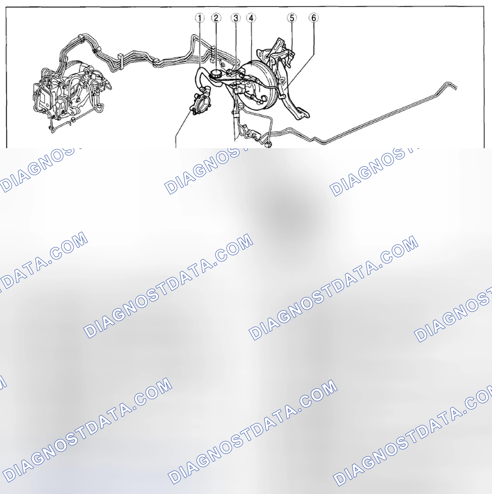 Fig. 1: Identifying Conventional Brake System Components (Vehicle Front Side)