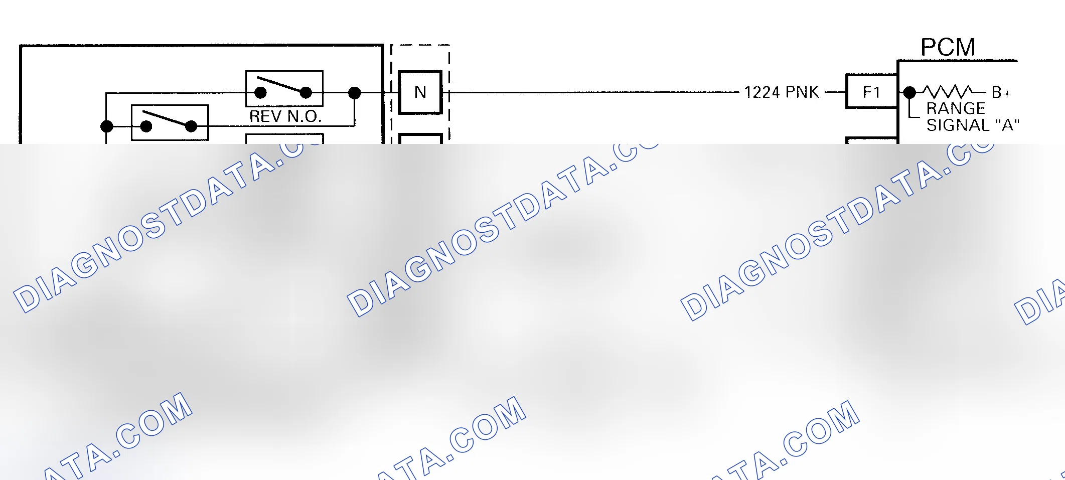 Scheme 305: Code 28 Schematic ("G" Series) Transmission Range Pressure Switch