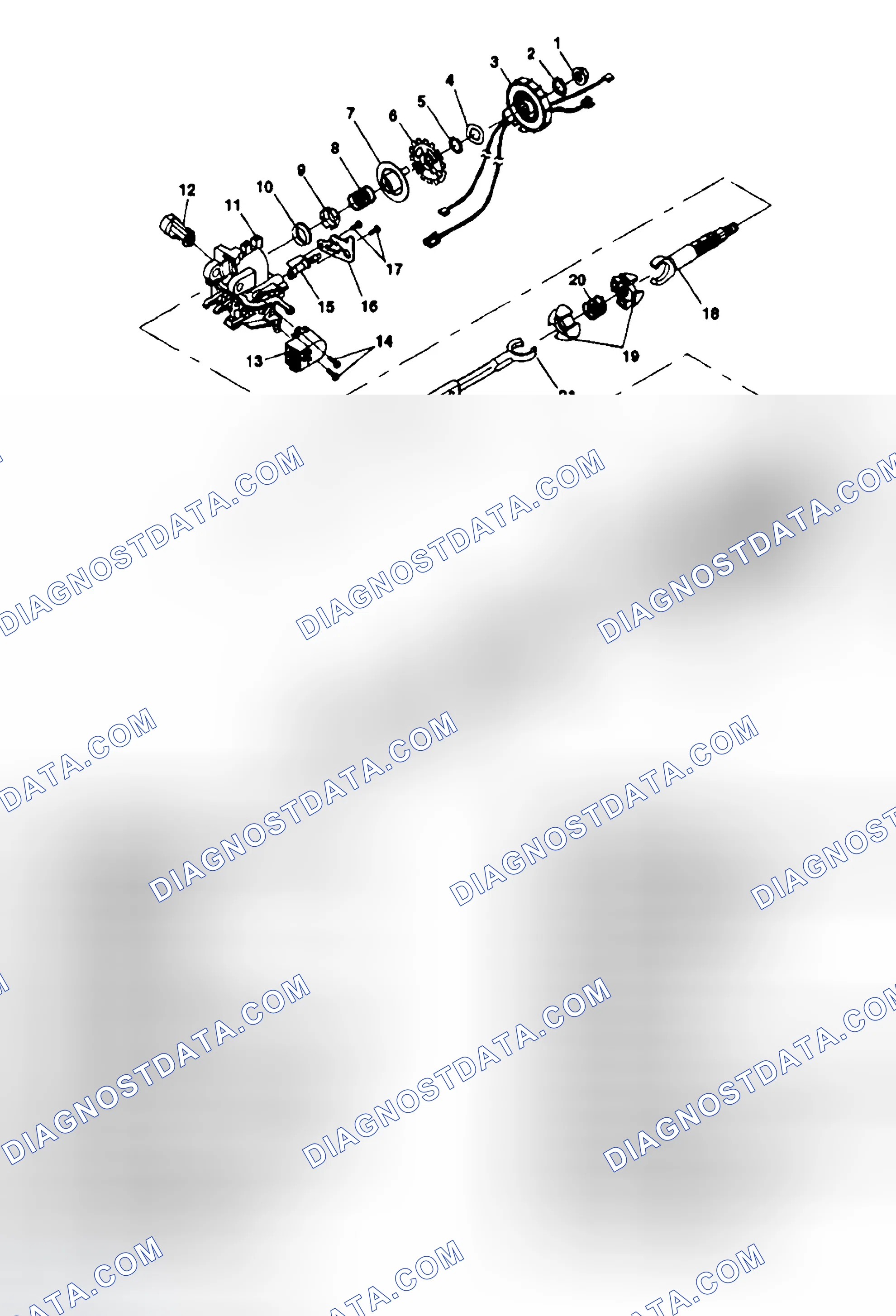 Scheme 1: Steering Column Disassembled View (Tilt Column)