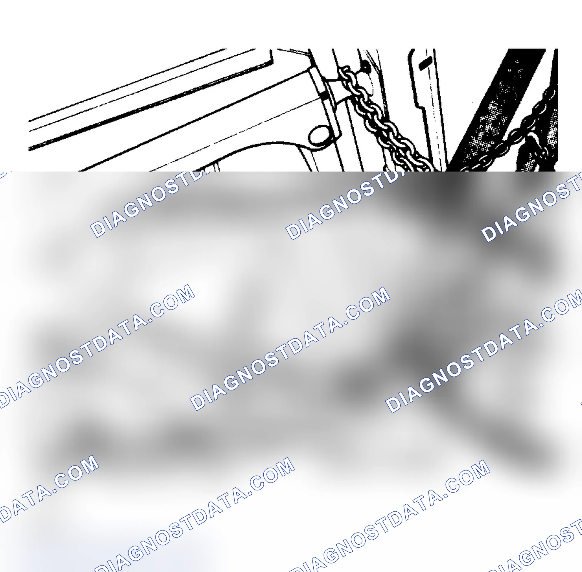 Scheme 8: Rear Towing Hookup (Typical). DO NOT allow towing equipment to contact fuel tank.