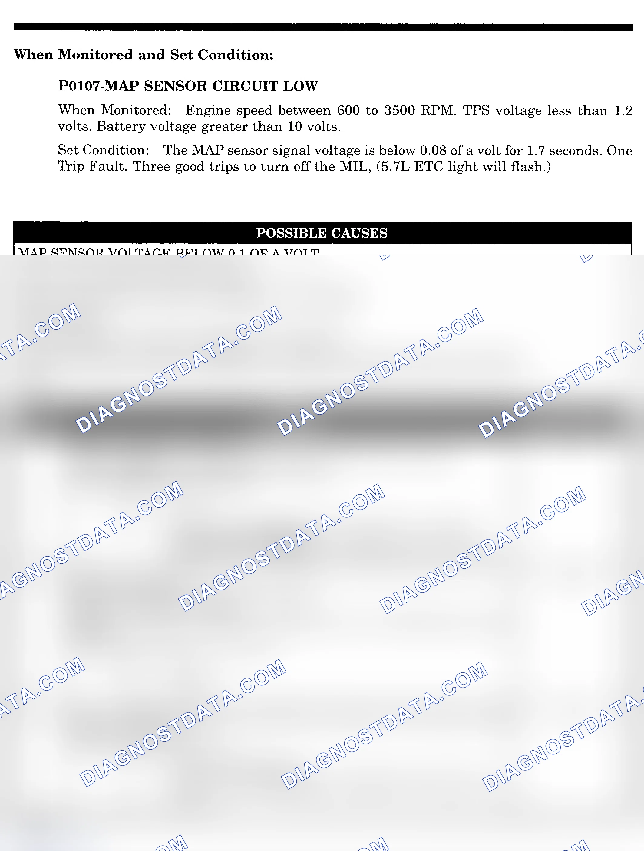Scheme 424: DTC P0107: MAP SENSOR CIRCUIT LOW