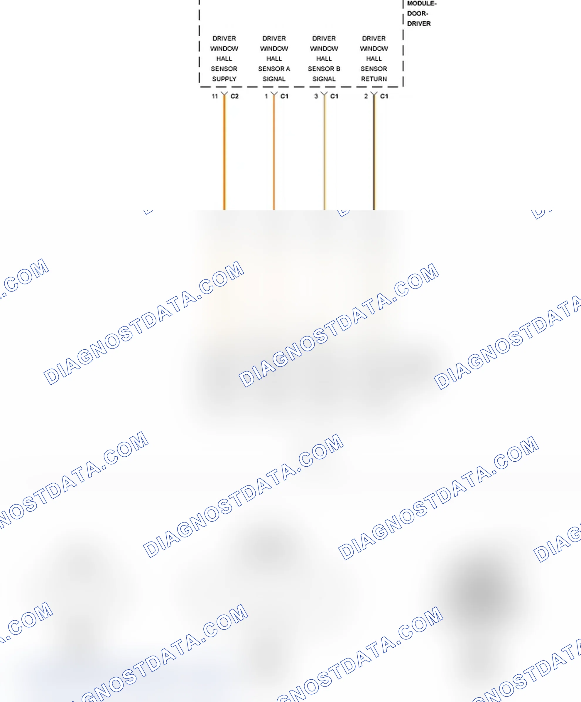 Scheme 305: B185A-DRIVER WINDOW POSITION SENSOR CIRCUIT PERFORMANCE