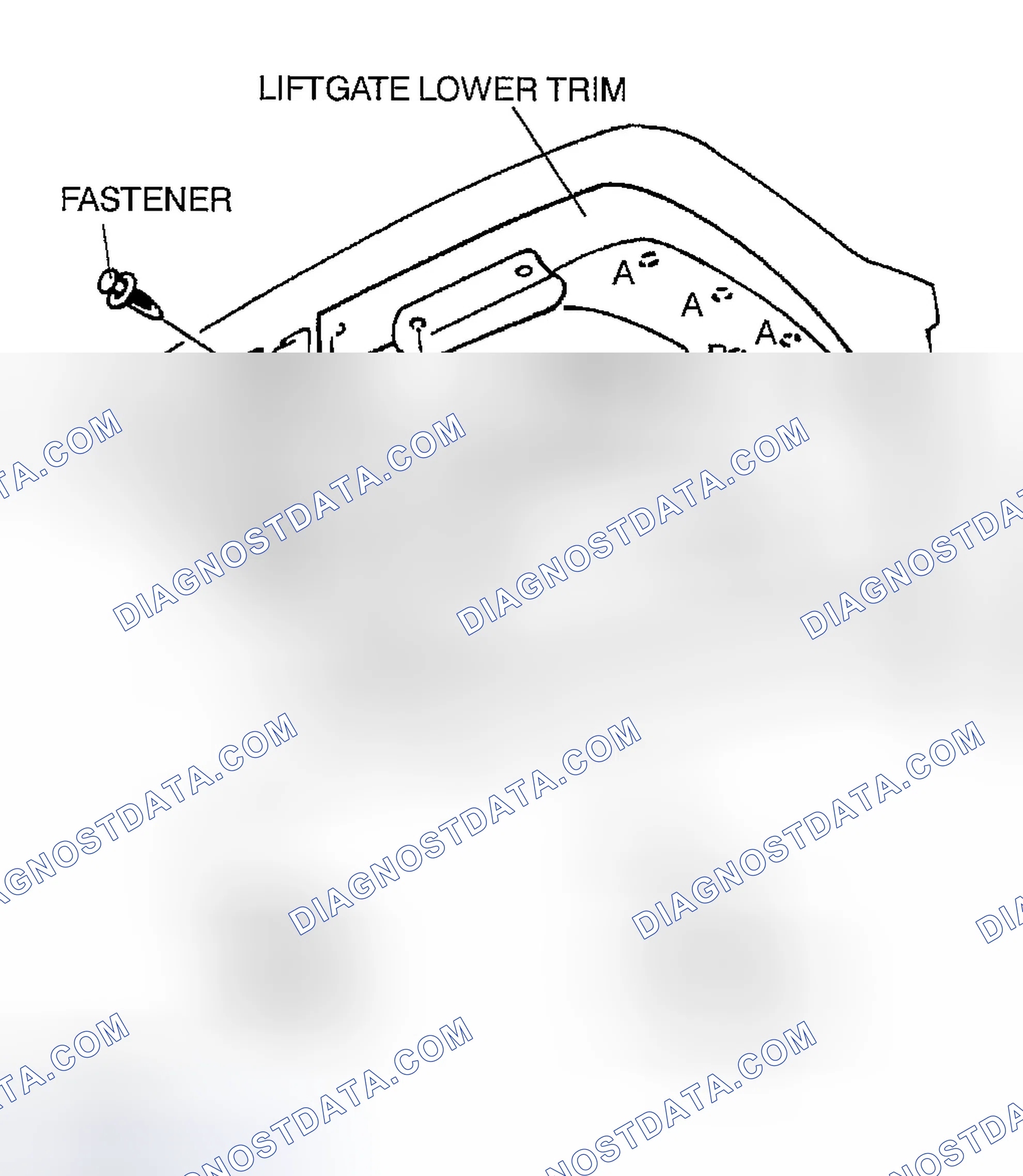 Scheme 38: LIFTGATE LOWER TRIM REMOVAL/INSTALLATION