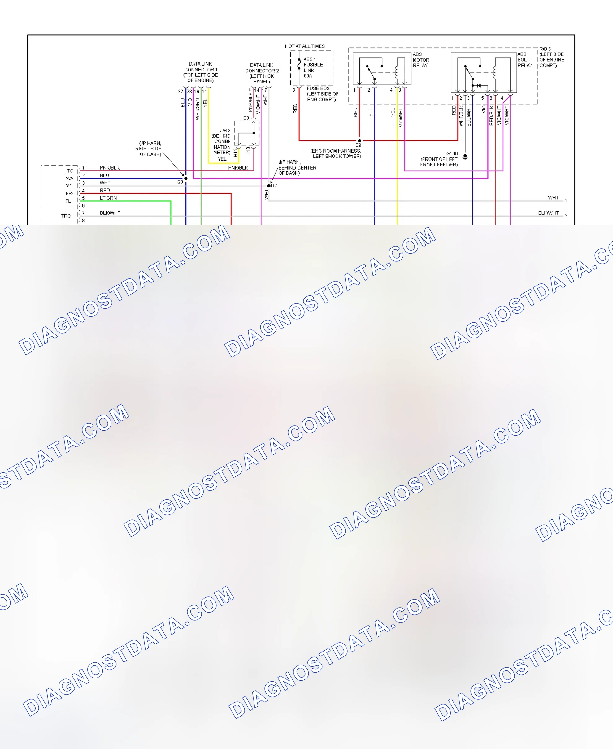 Scheme 41: Anti-Lock Brake System (ABS) (1997 SC300 & SC400 With Traction Control - 1 Of 2) Wiring Diagram