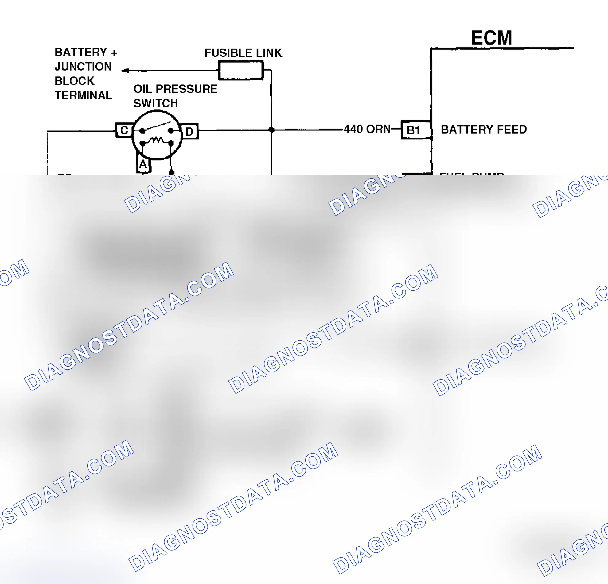 Scheme 234: Code 54 Schematic ("C" & "K" Series 5.7L M/T) Fuel Pump Circuit