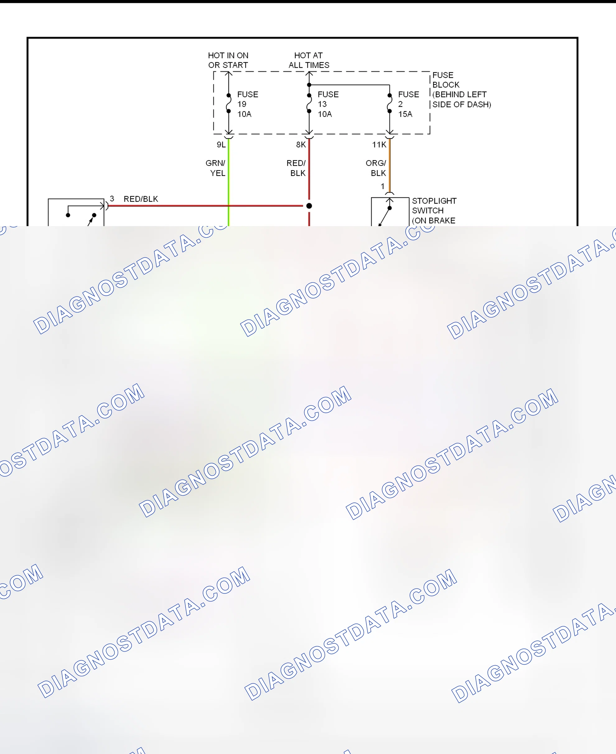 Fig. 19: Shift Interlock System Wiring Diagram (2002 Nissan Maxima)