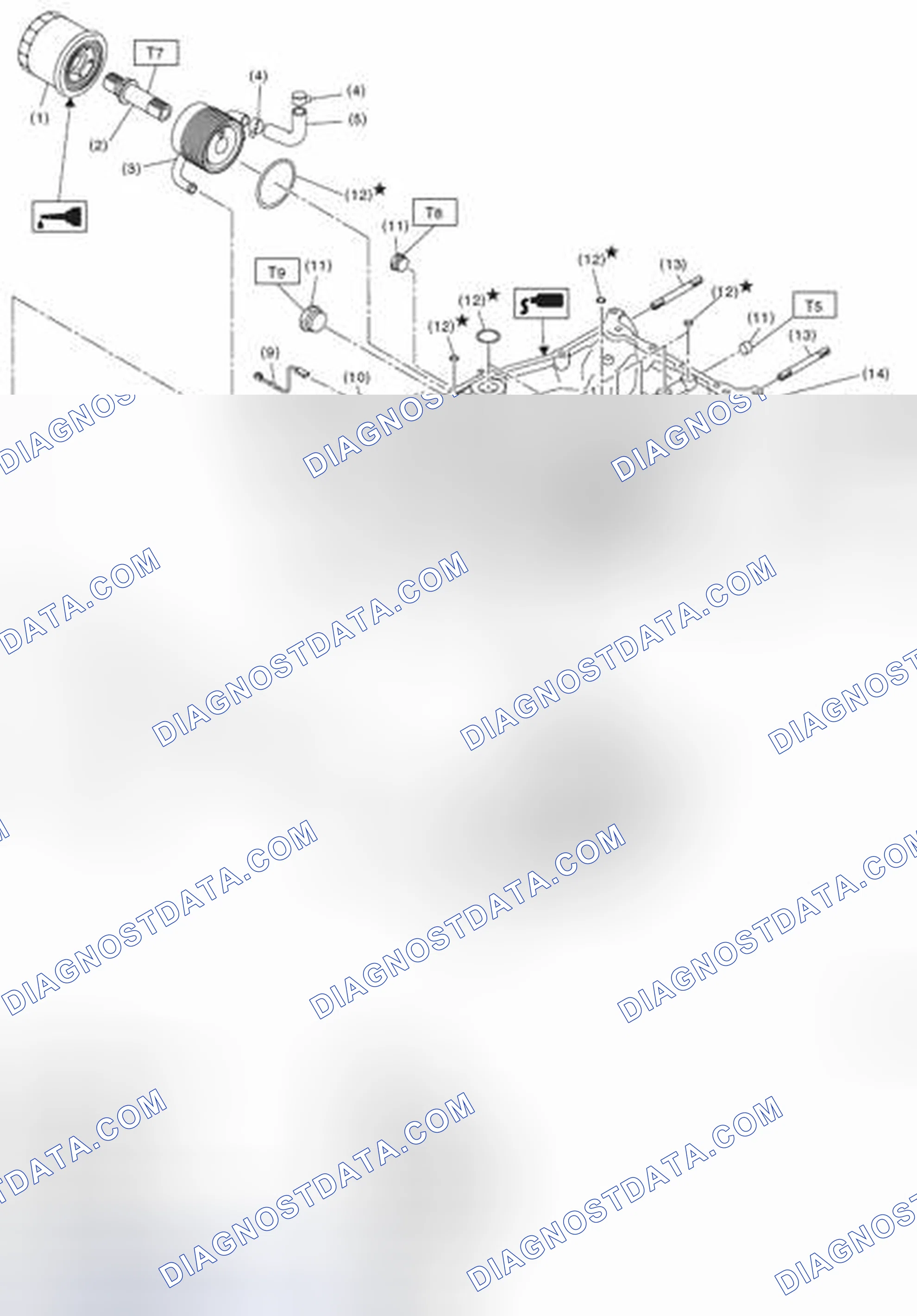 Scheme 46: OIL PAN UPPER, OIL COOLER, AND OIL FILTER