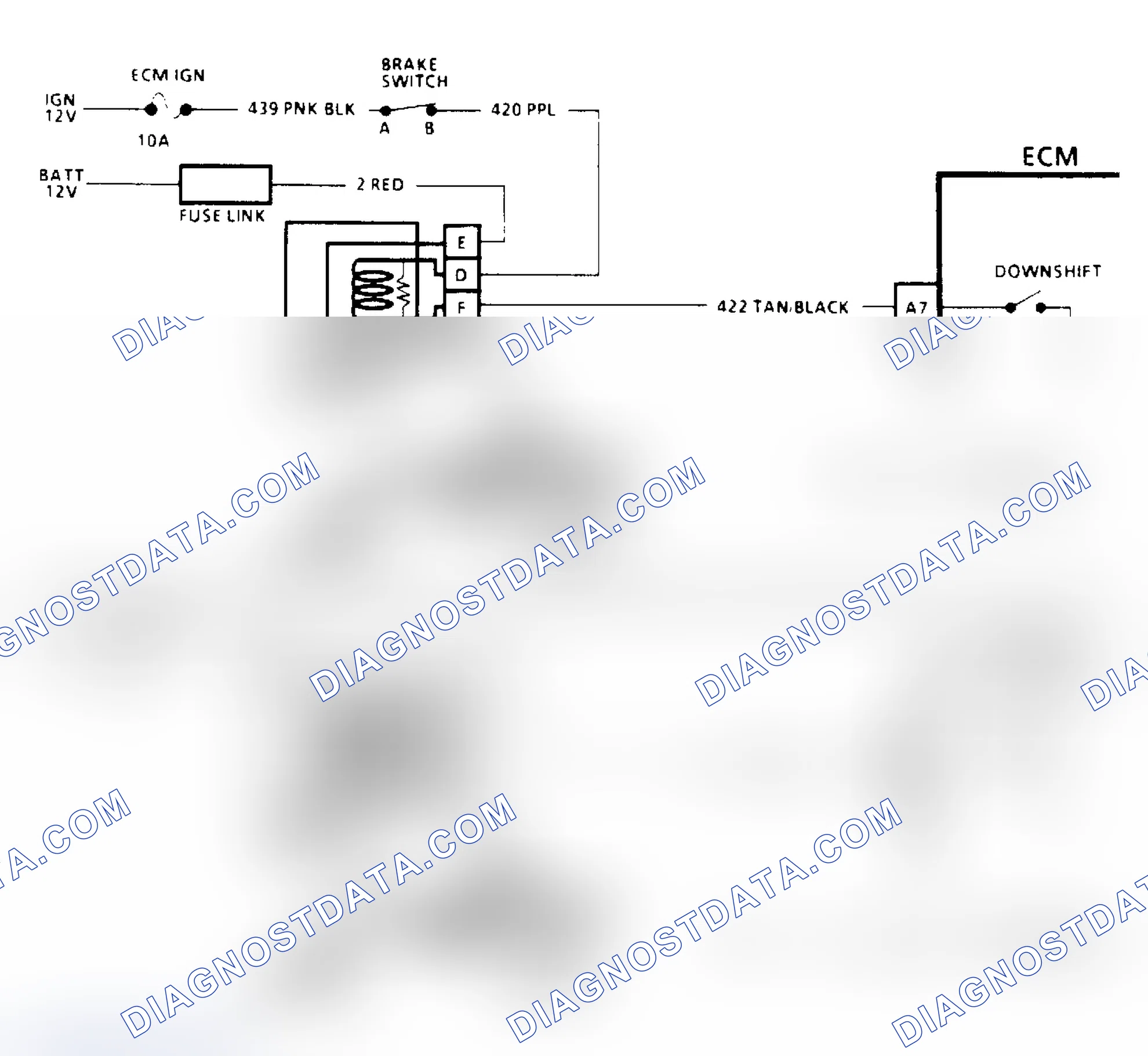 Scheme 157: THM 400 Downshift Control Electrical Diagnosis Schematic
