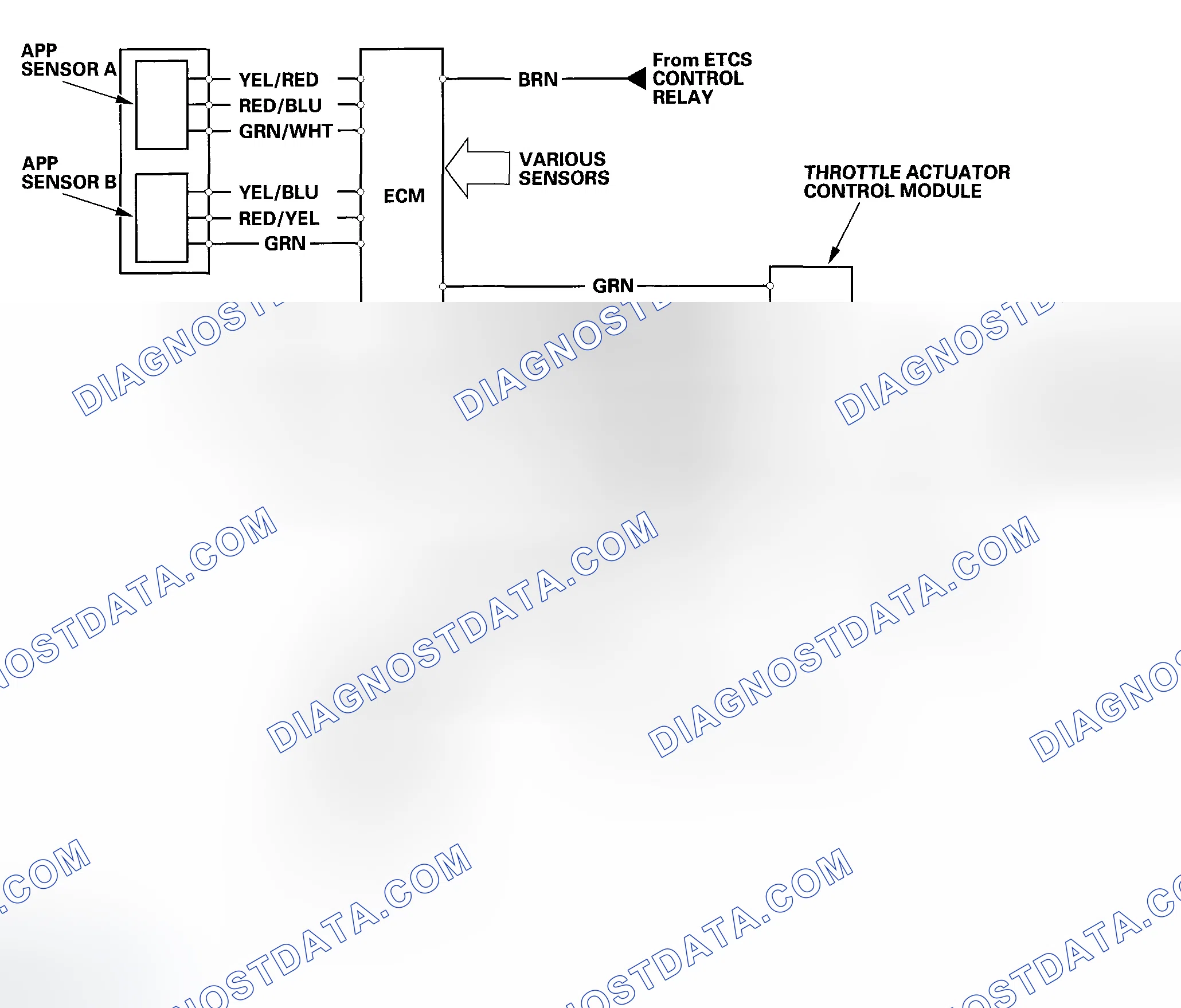 Scheme 39: Electronic Throttle Control System Diagram