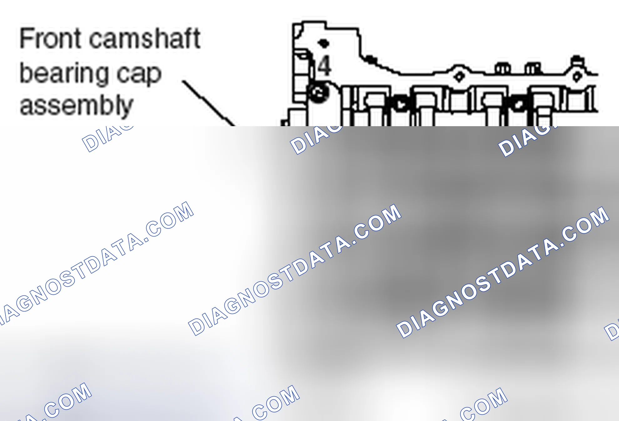 Scheme 7: D: FRONT CAMSHAFT BEARING CAP ASSEMBLY REMOVAL