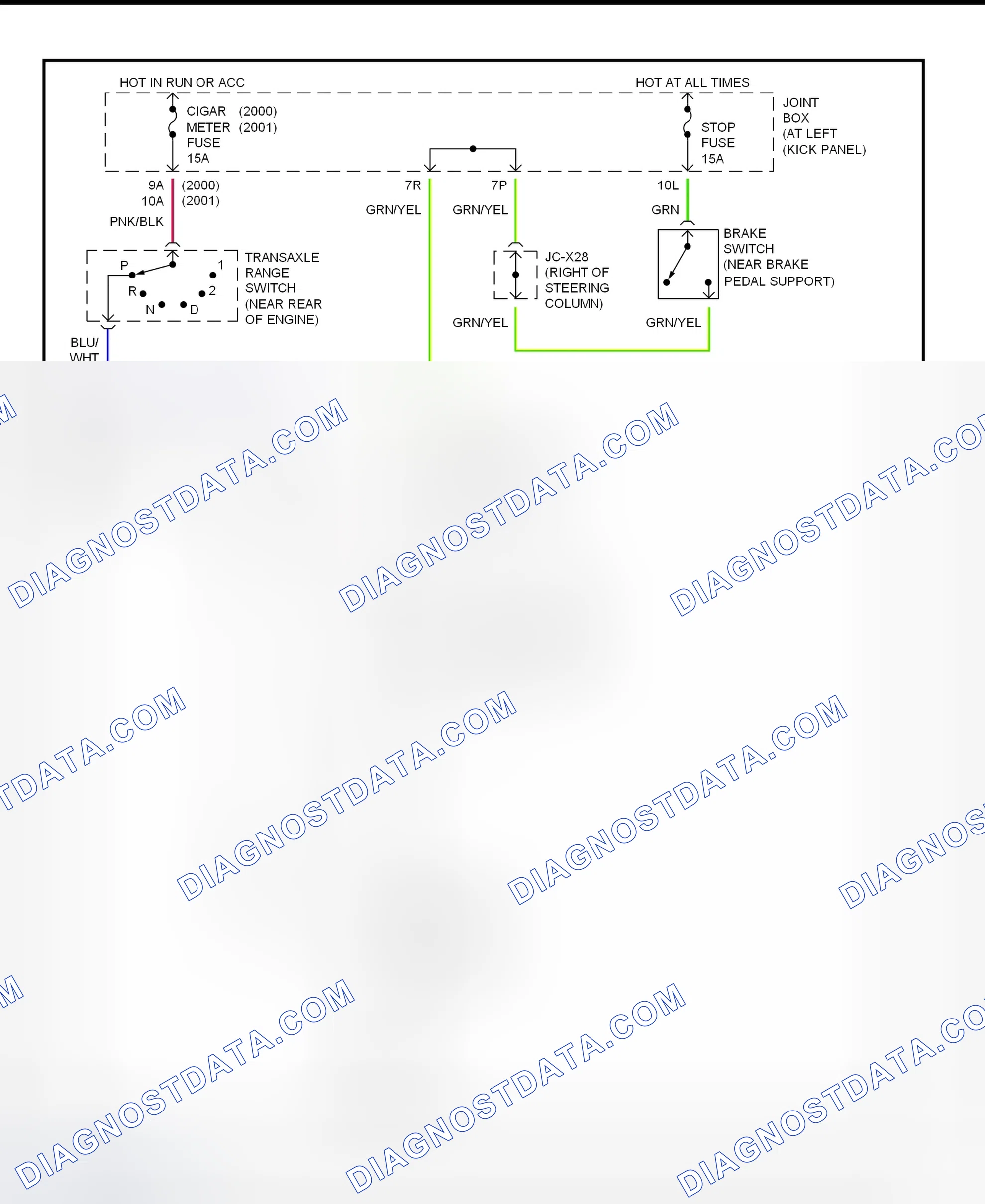 Scheme 33: Shift Interlock System Wiring Diagram (2001 MPV)