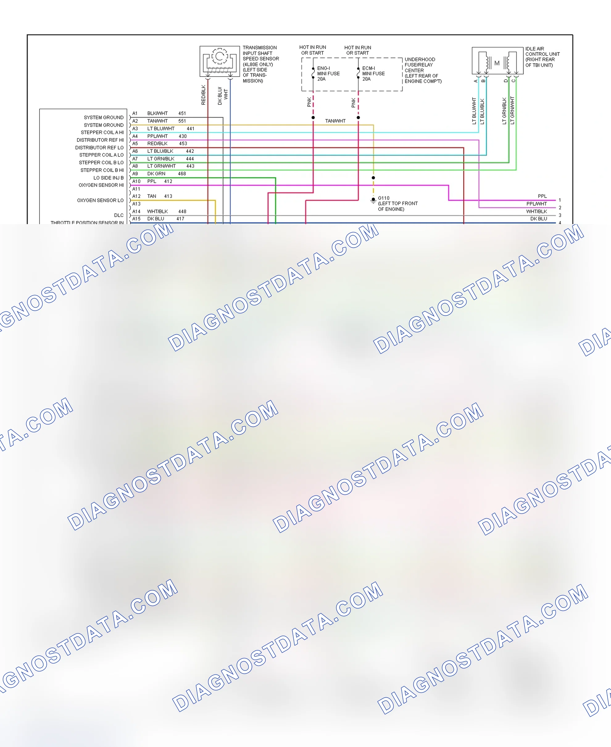 Scheme 300: Wiring Diagram ("C" & "K" Series Pickup, Sierra, Suburban, Tahoe & Yukon - 4.3L With A/T - 1 Of 3)