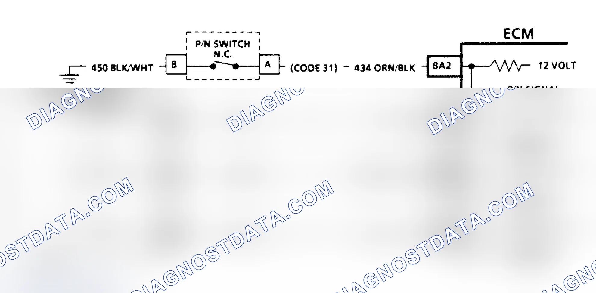 Scheme 104: CODE 27, 28 OR 29 GEAR SWITCH CIRCUITS - 3.8L