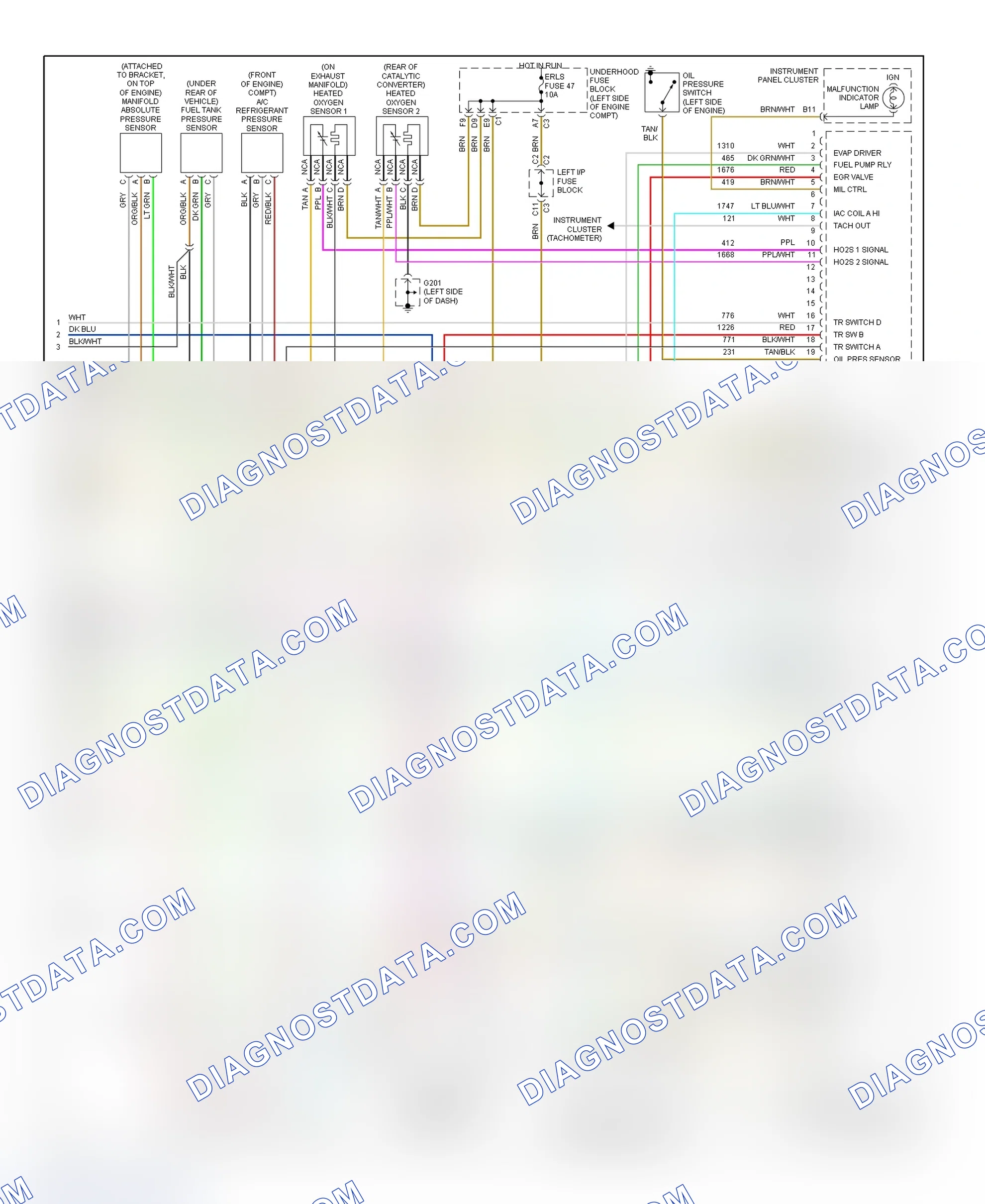 Scheme 181: PCM Wiring Diagram (Malibu - 3.1L - 3 Of 3)