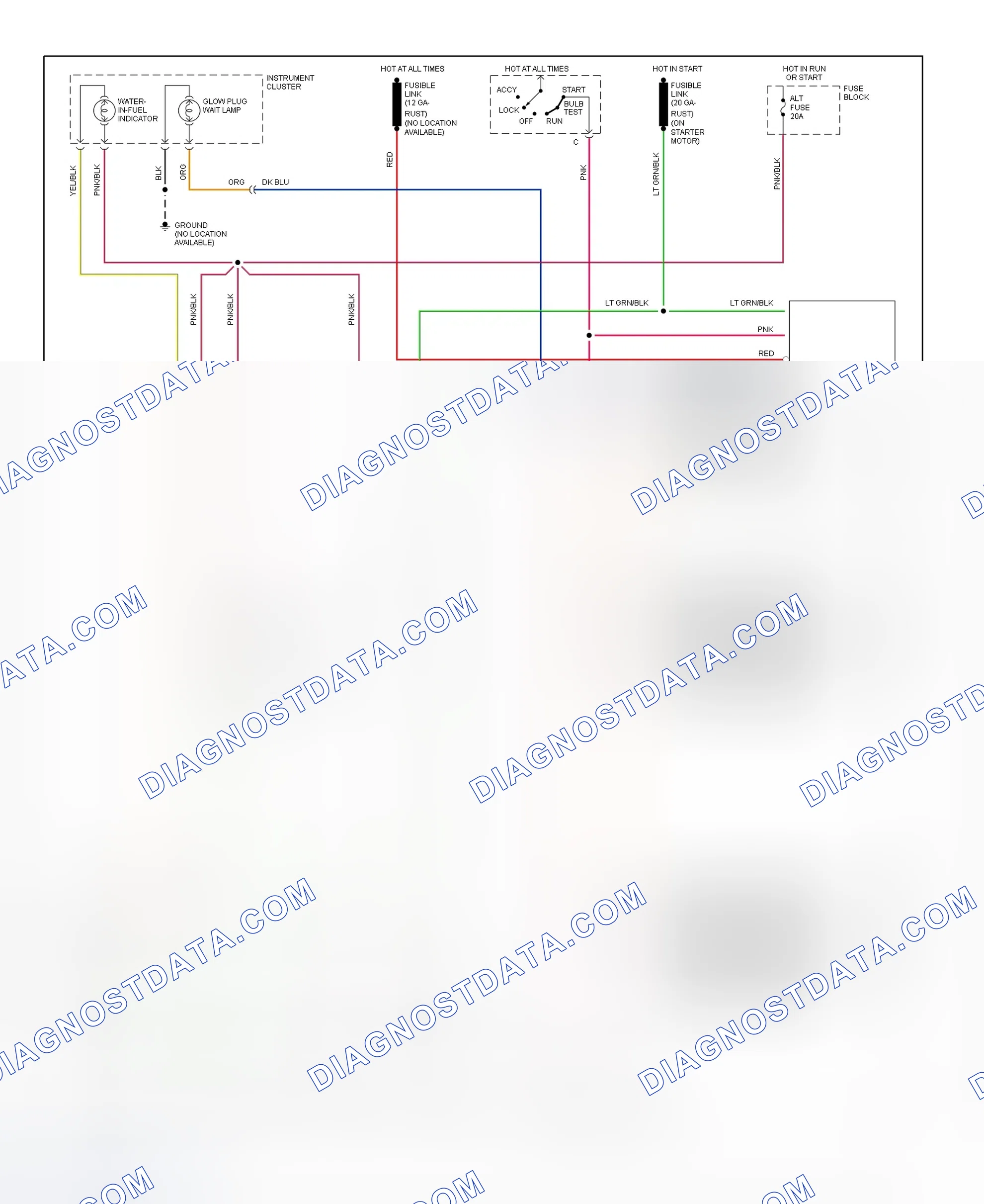Scheme 127: Wiring Diagram ("P" Series - 6.5L VIN Y M/T)