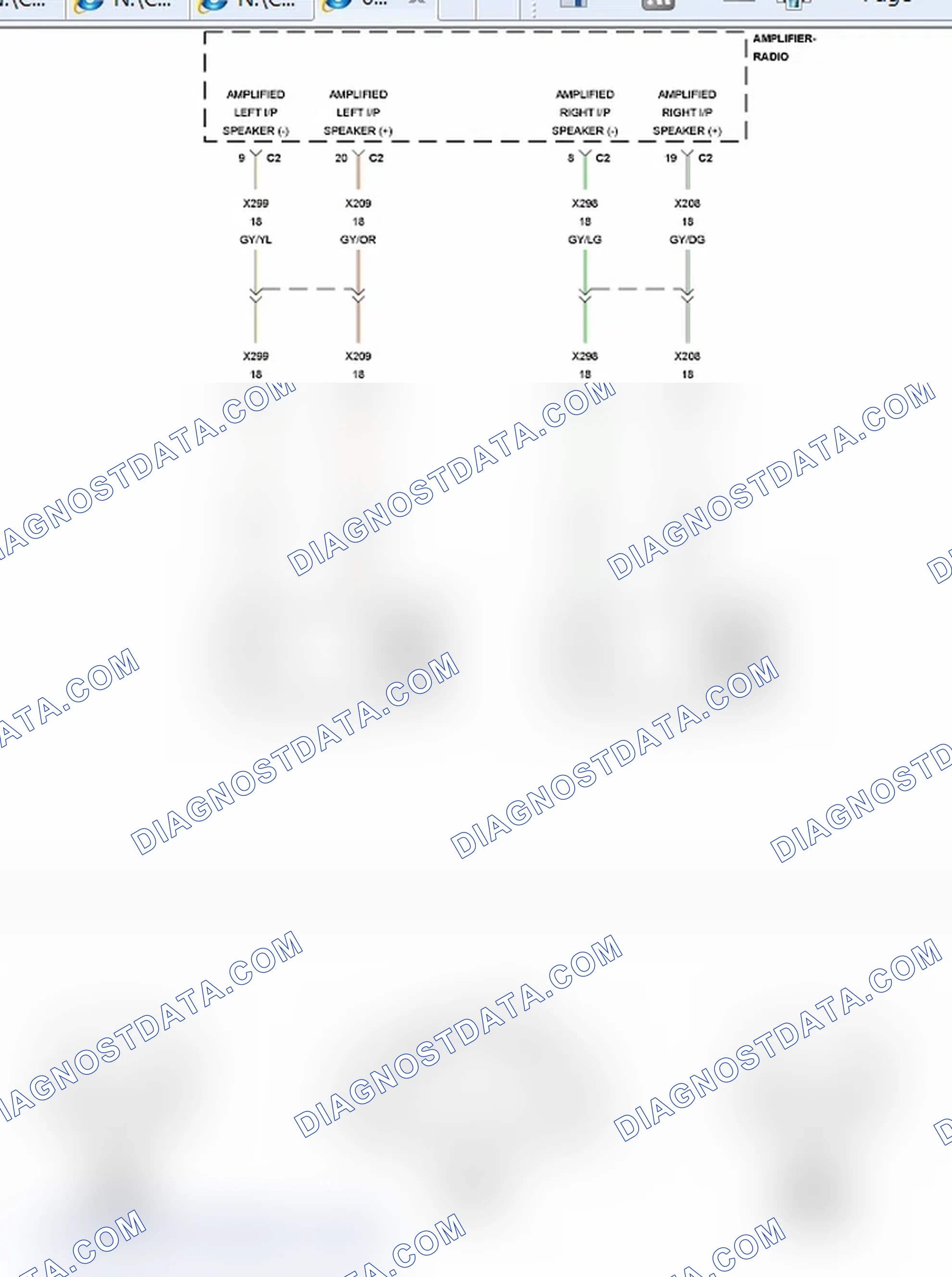 Scheme 136: B1461-CHANNEL 1 AUDIO SPEAKER OUTPUT CIRCUIT LOW