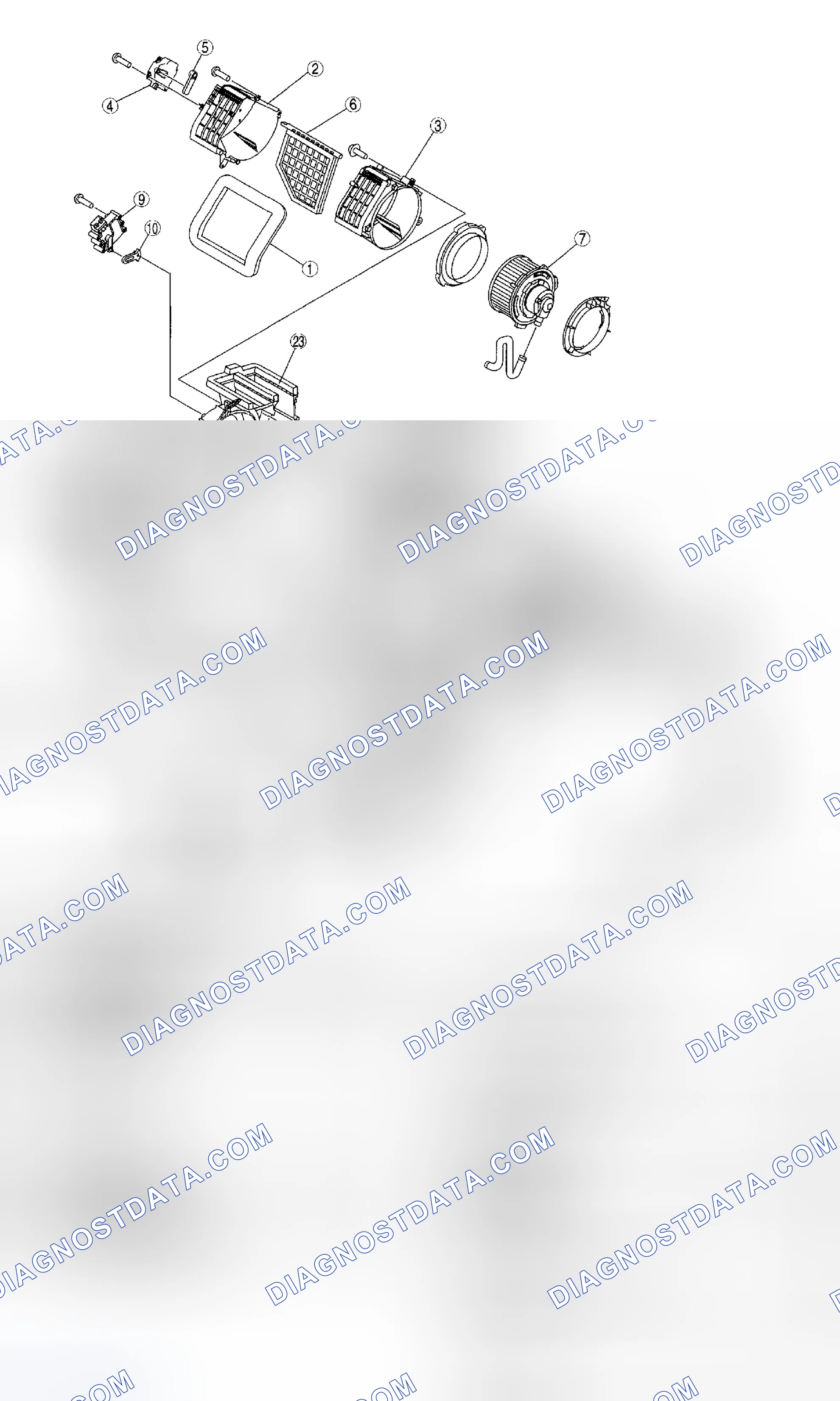 Scheme 14: A/C UNIT DISASSEMBLY/ASSEMBLY [FULL-AUTO AIR CONDITIONER]