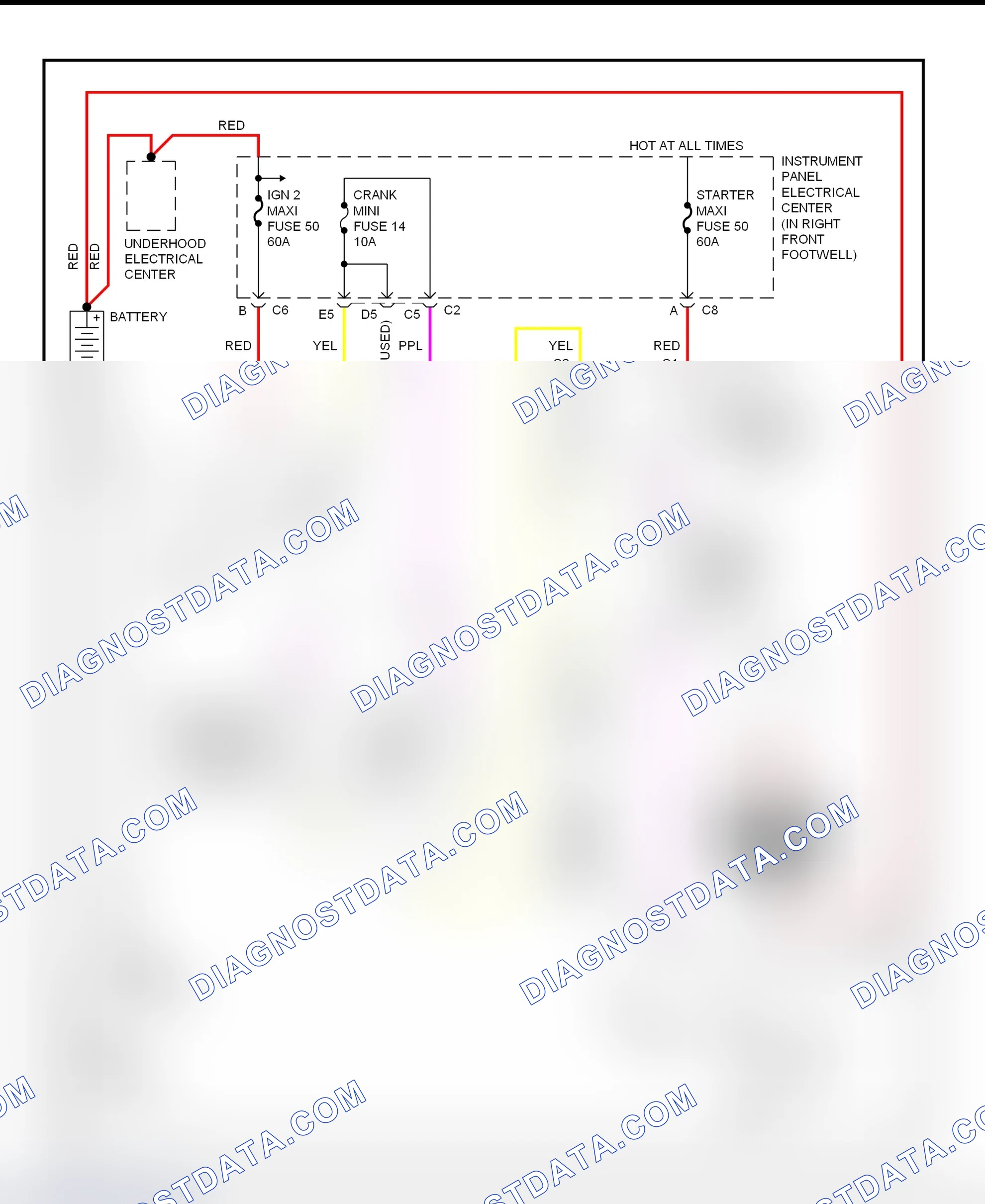 Fig. 23: Starting System Wiring Diagram (Corvette)