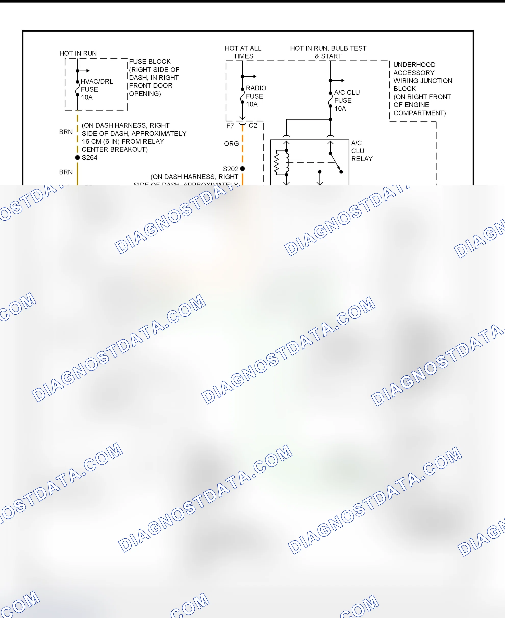 Scheme 21: A/C Compressor Clutch Control Circuit Wiring Diagram (Montana, Silhouette & Venture)