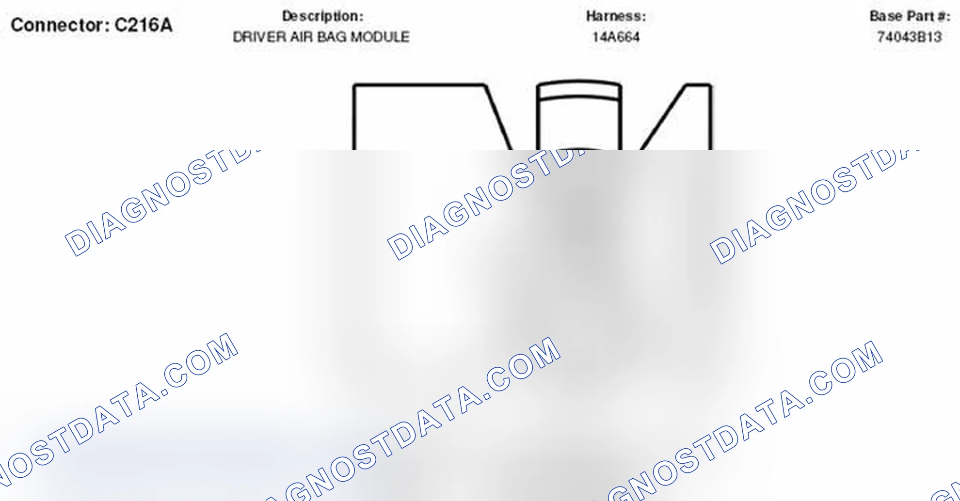 Scheme 64: Driver Air Bag Module Connector End View (C216A)