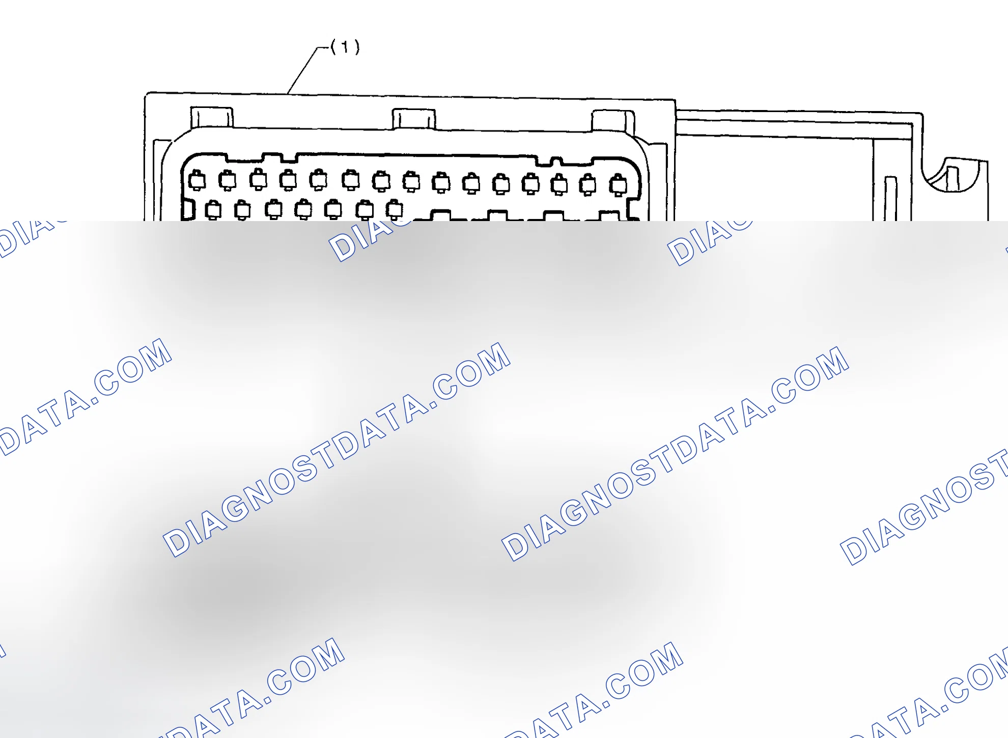 Scheme 12: Identifying ABS Control Module And Hydraulic Control Unit Connector Terminals
