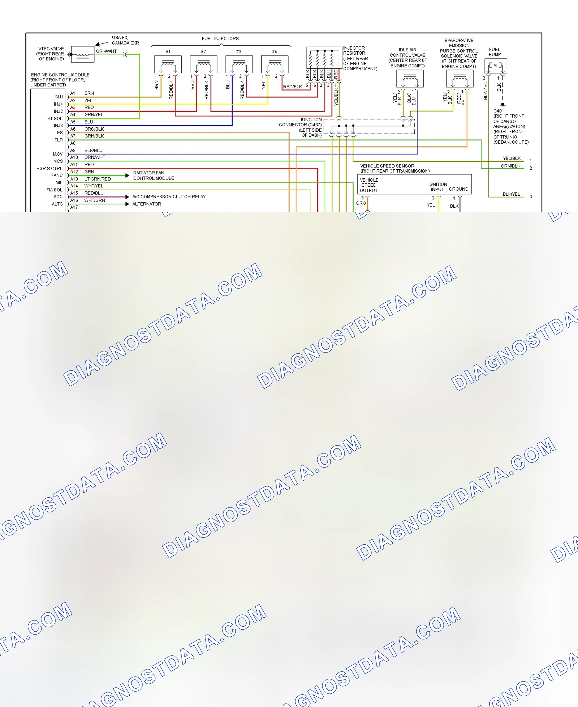 Scheme 6: Wiring Diagram (Accord 2.2L - 1 Of 2)