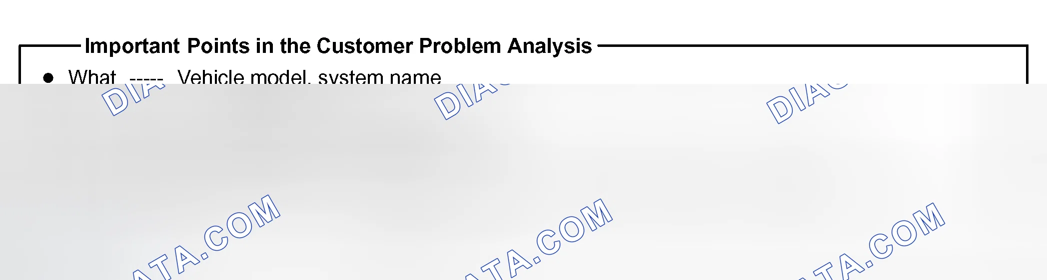 Scheme 71: CUSTOMER PROBLEM ANALYSIS