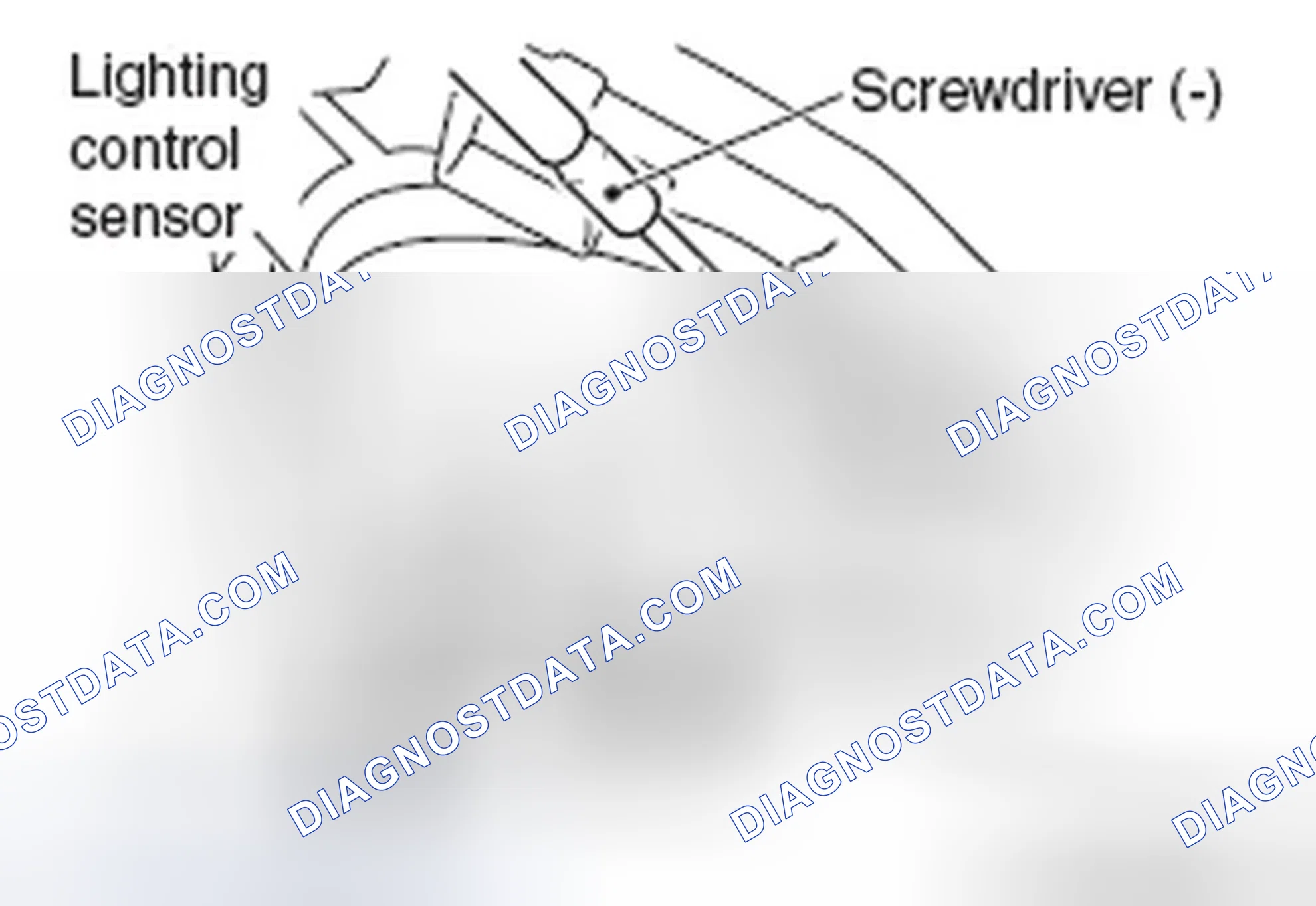 Scheme 58: << A >> LIGHTING CONTROL SENSOR REMOVAL