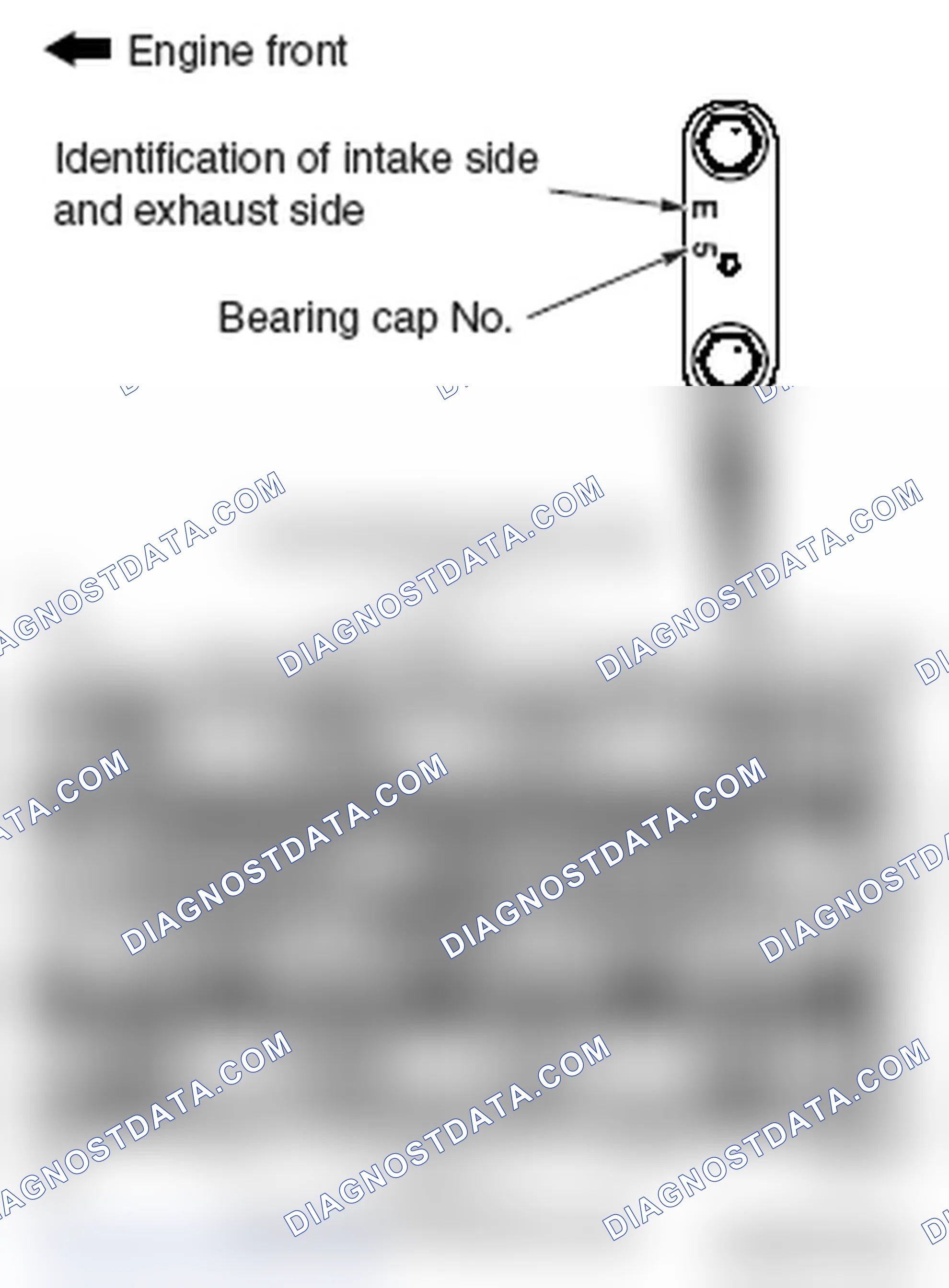 Scheme 50: >> D << THRUST CAMSHAFT BEARING CAP/CAMSHAFT BEARING CAP/OIL FEEDING CAMSHAFT BEARING CAP/CAMSHAFT B