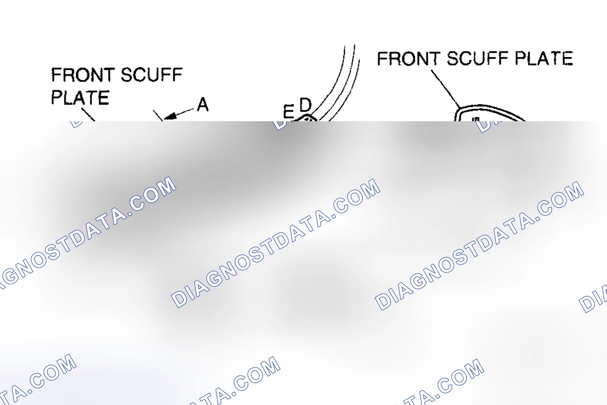 Scheme 53: FRONT SCUFF PLATE REMOVAL/INSTALLATION