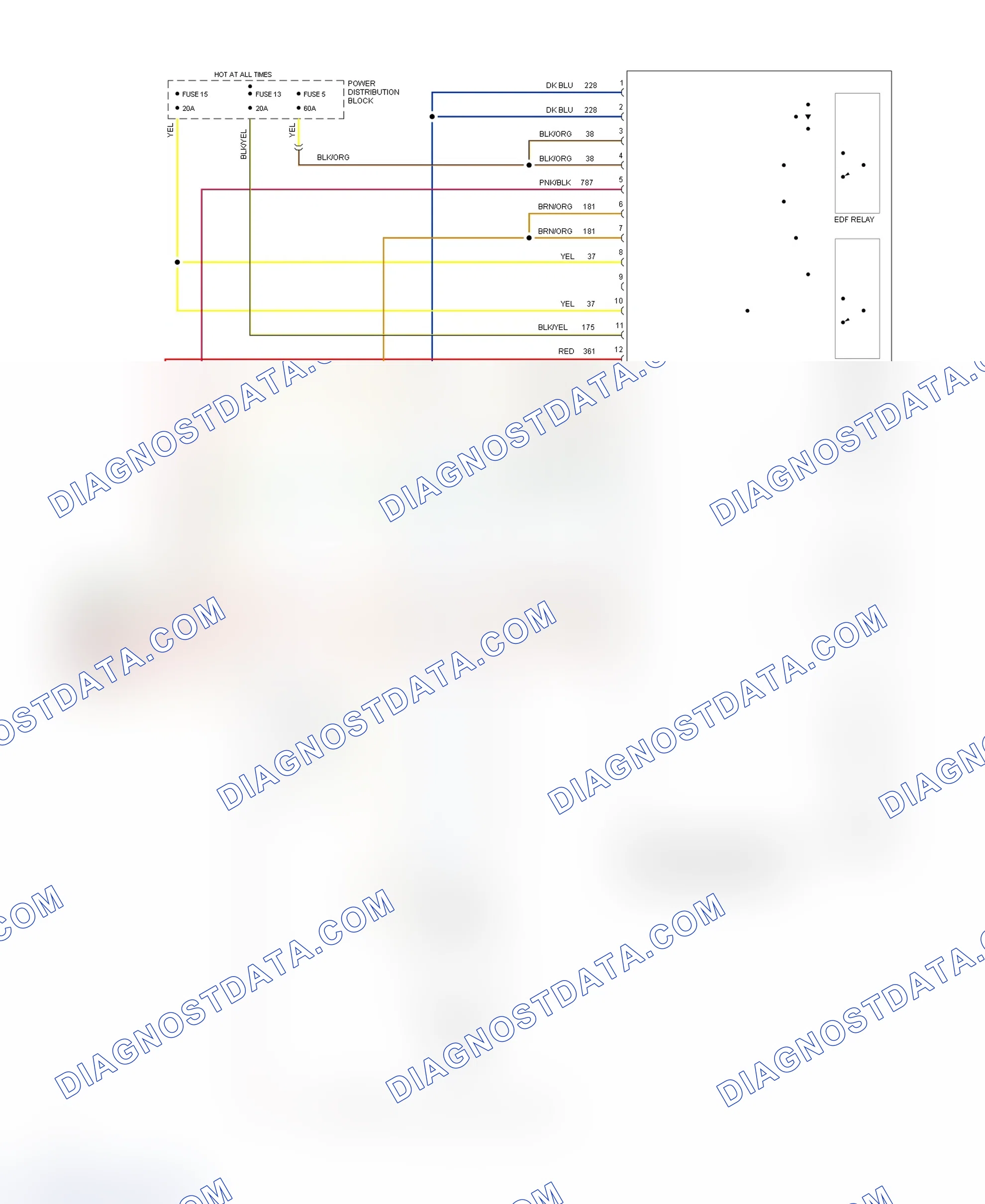 Scheme 7: EEC-IV Wiring Diagram Cougar 3.8L & Thunderbird 3.8L Except Supercharged - 5 Of 5