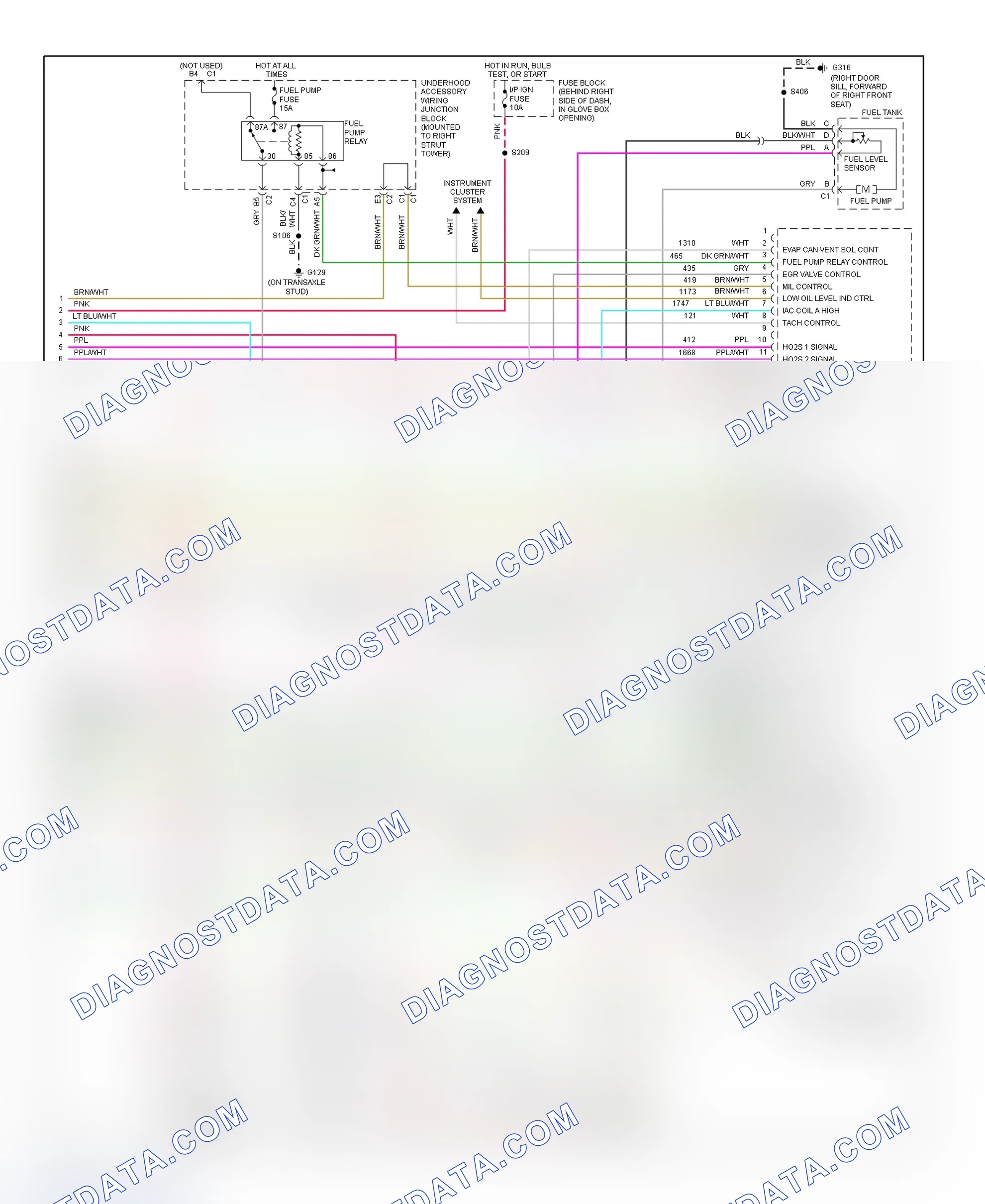 Scheme 117: PCM Wiring Diagram (Grand Prix - 3.8L VIN K - 4 Of 4)