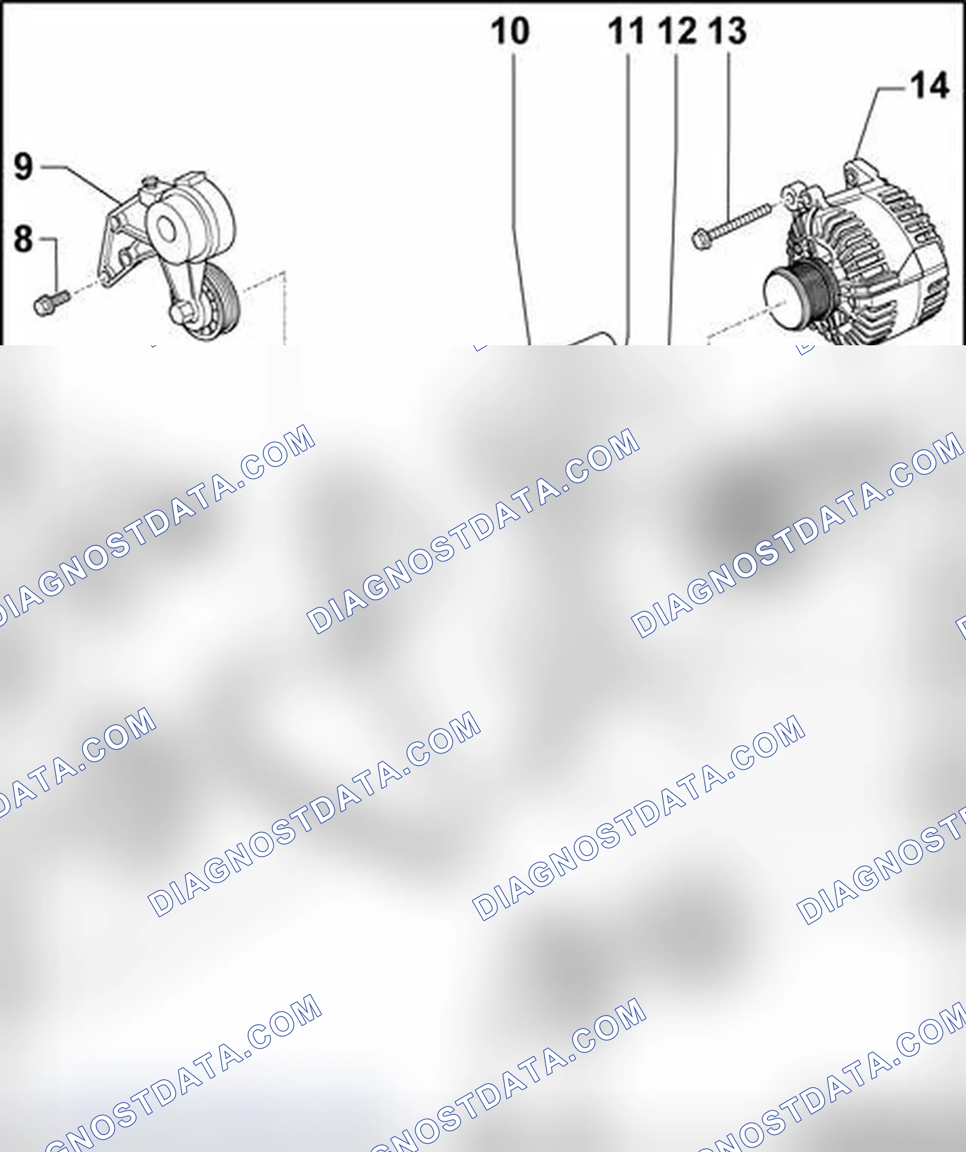 Scheme 164: Poly V-belt, component overview