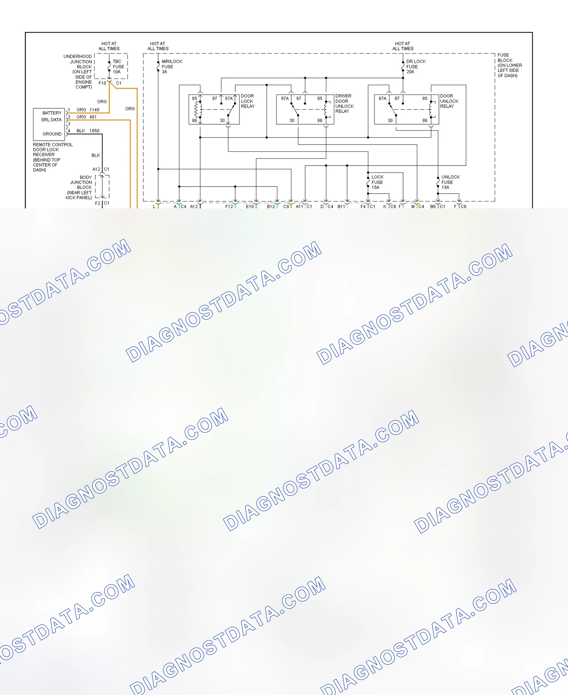 Scheme 12: Remote Keyless Entry System Wiring Diagram (Suburban, Tahoe, Yukon & Yukon XL - Luxury)