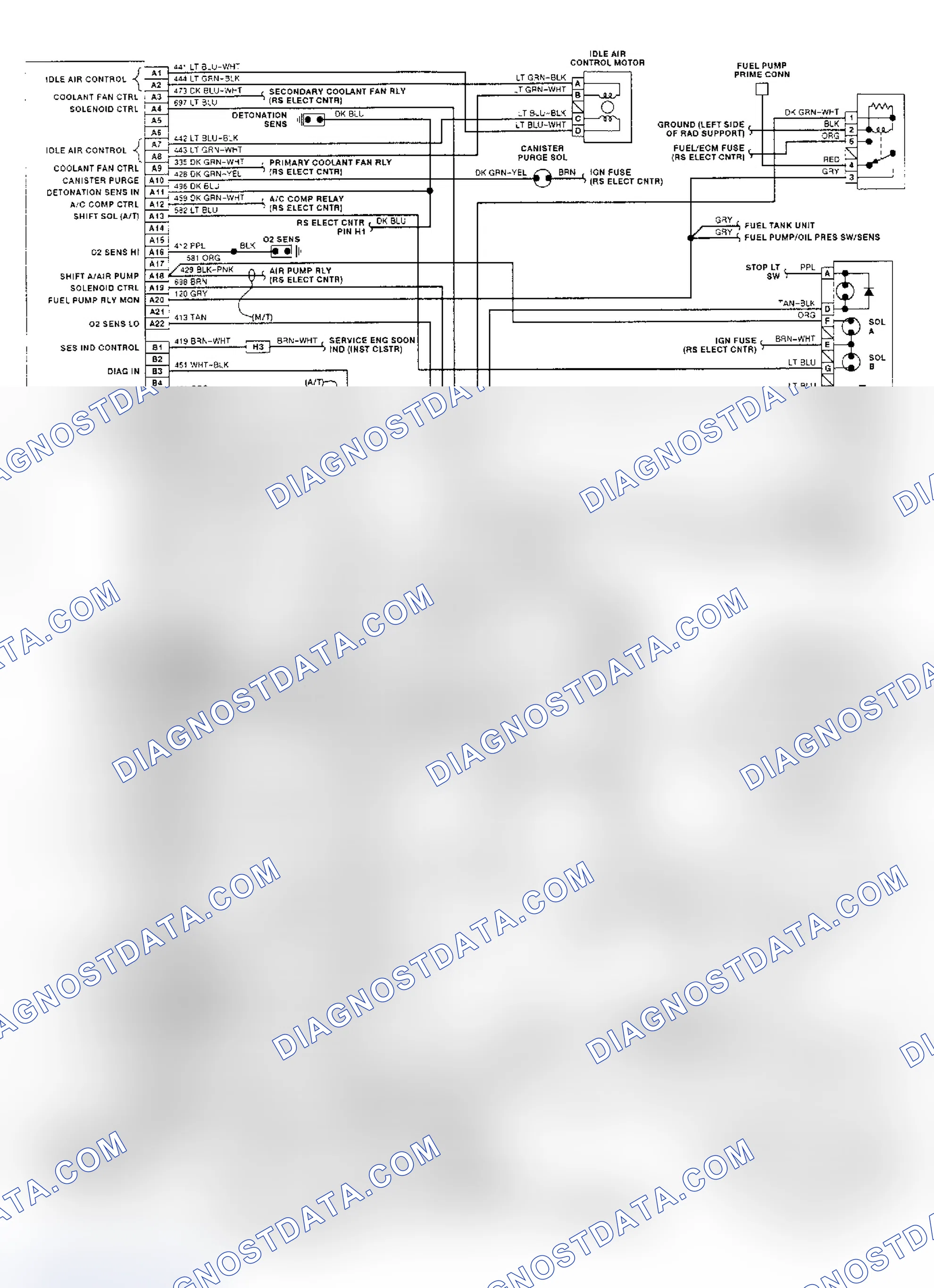 Scheme 89: ECM Wiring Diagram (3.4L VIN X - Cutlass Supreme, Grand Prix & Lumina)