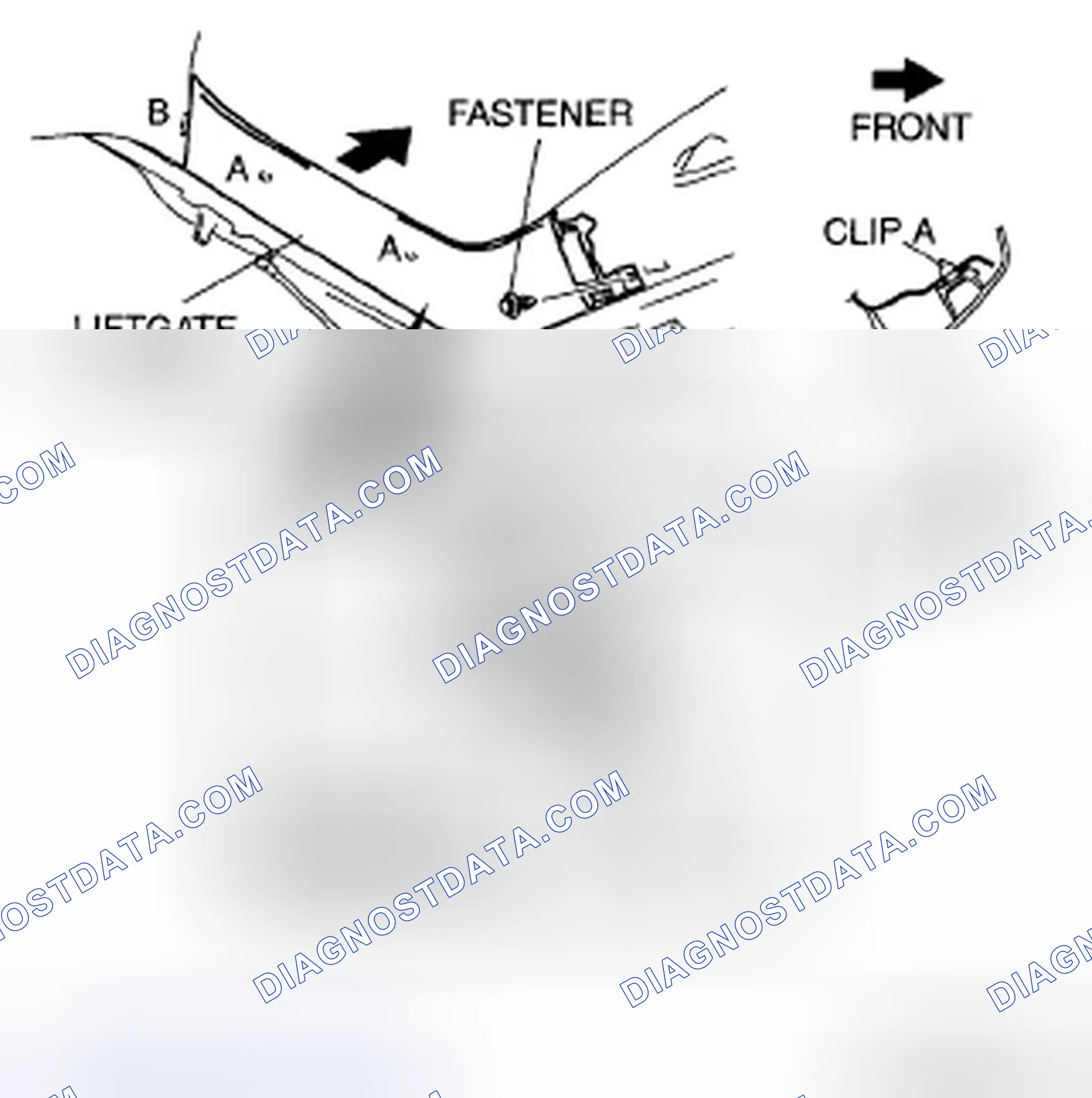 Scheme 74: LIFTGATE SIDE TRIM REMOVAL/INSTALLATION