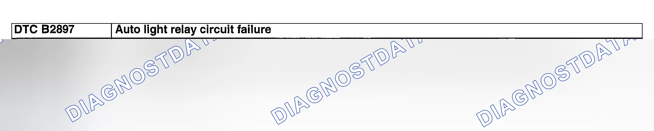 Scheme 118: DTC B2897: AUTO LIGHT RELAY CIRCUIT FAILURE