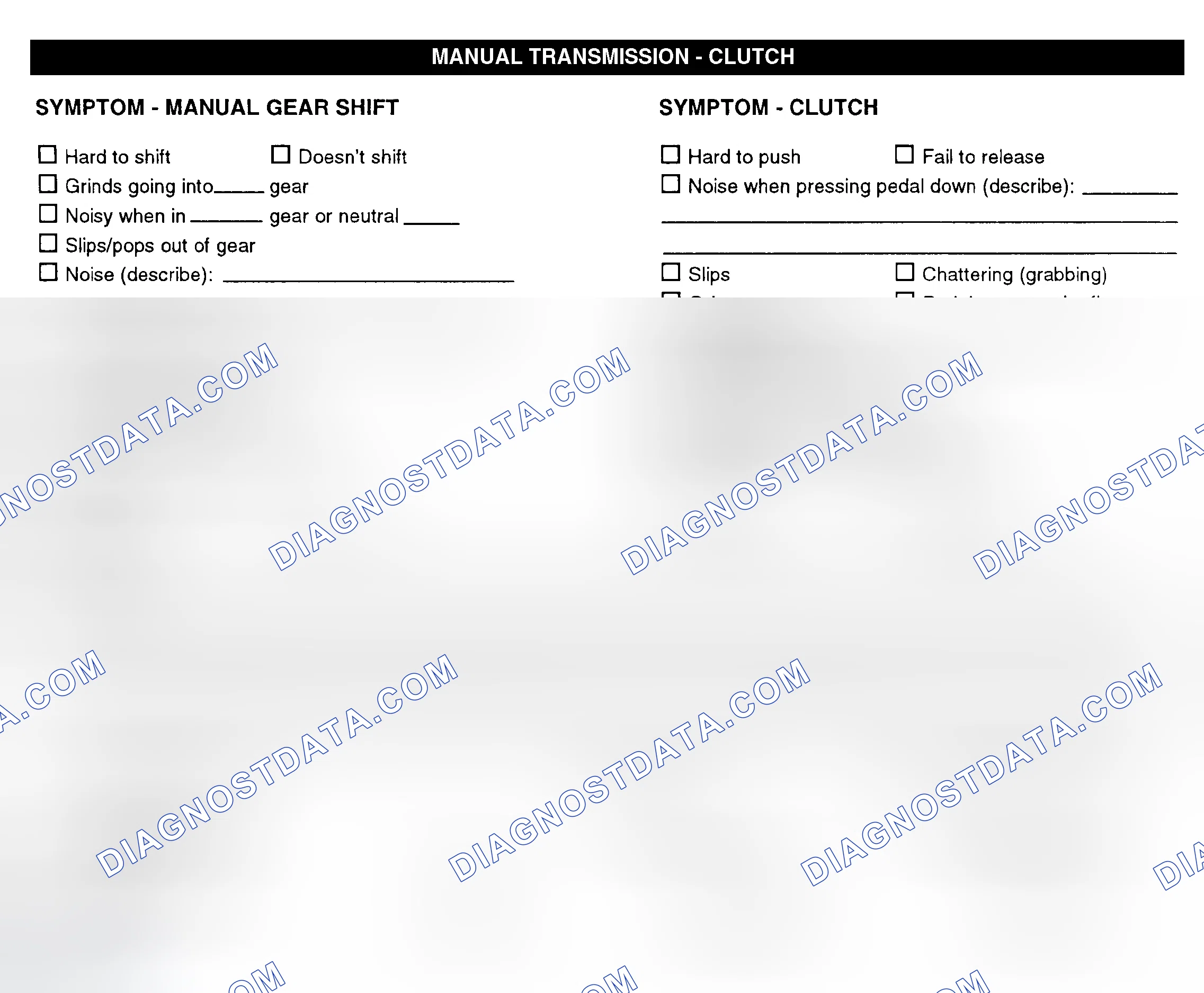 Scheme 10: Manual Transmission & Clutch