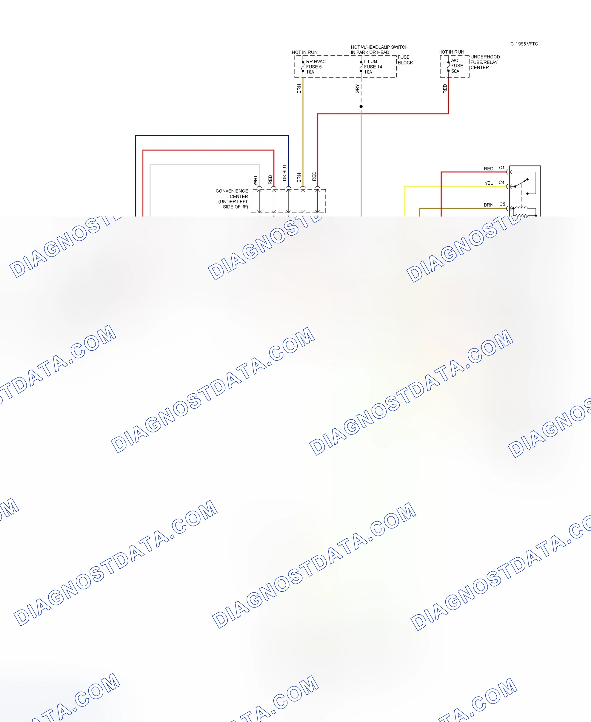 Fig. 6: Rear Heater System Wiring Diagram