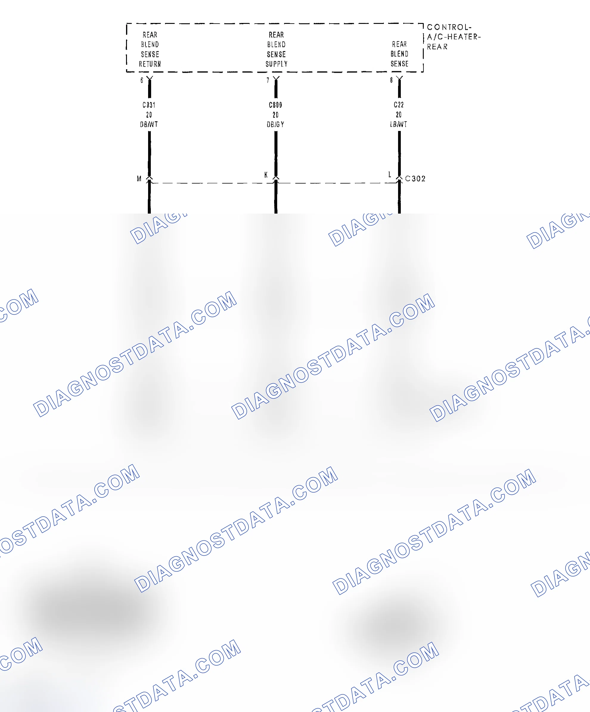 Scheme 207: B102E-REAR BLEND REQUEST INPUT CIRCUIT LOW (MTC)