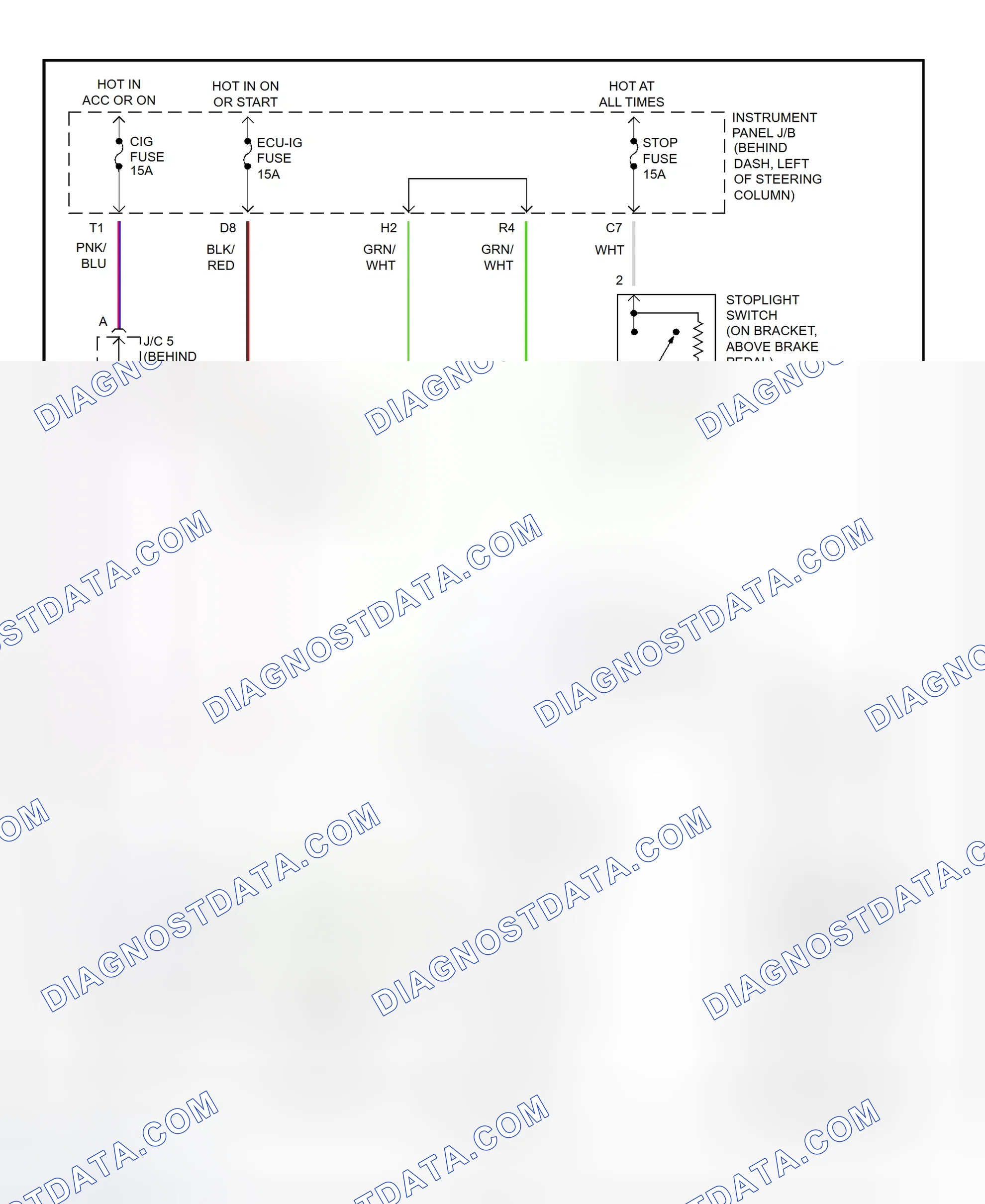 Scheme 295: Shift Interlock System Wiring Diagram (2001 - Toyota Camry 2.2L CNG)