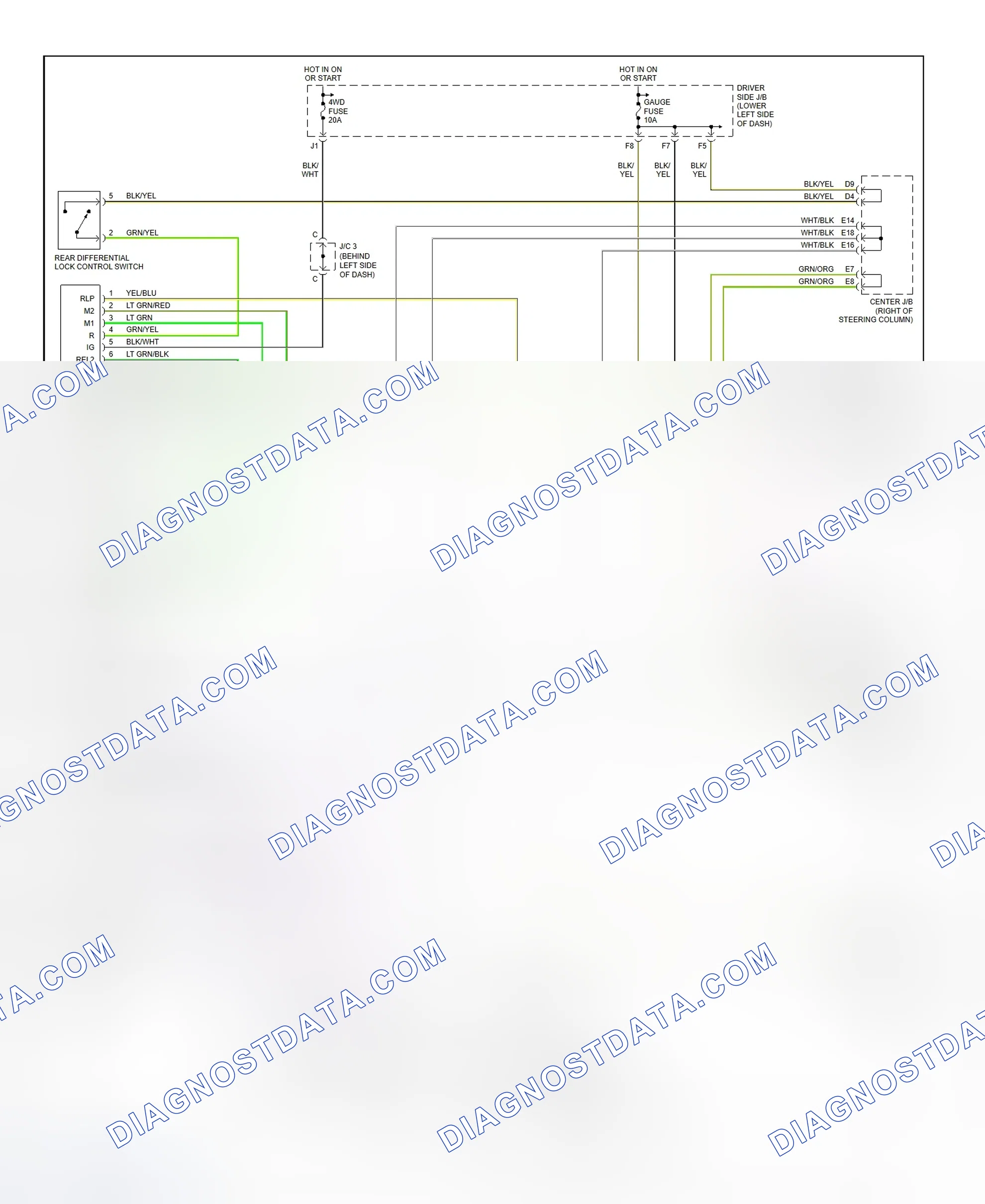 Scheme 58: Rear Differential Lock System Wiring Diagram (1999-2000 4Runner)